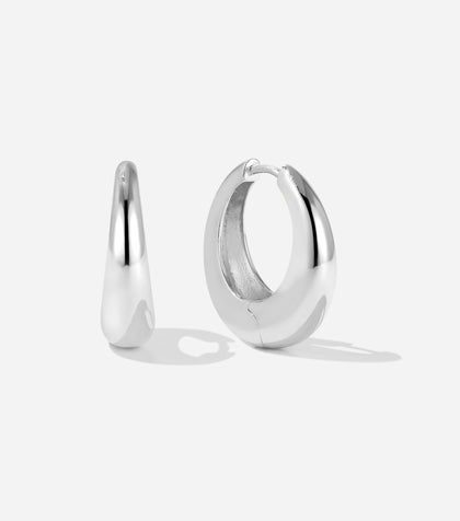 BRUNA The Label Earrings 925 Sterling Silber / No Gems Merida Large Hoops