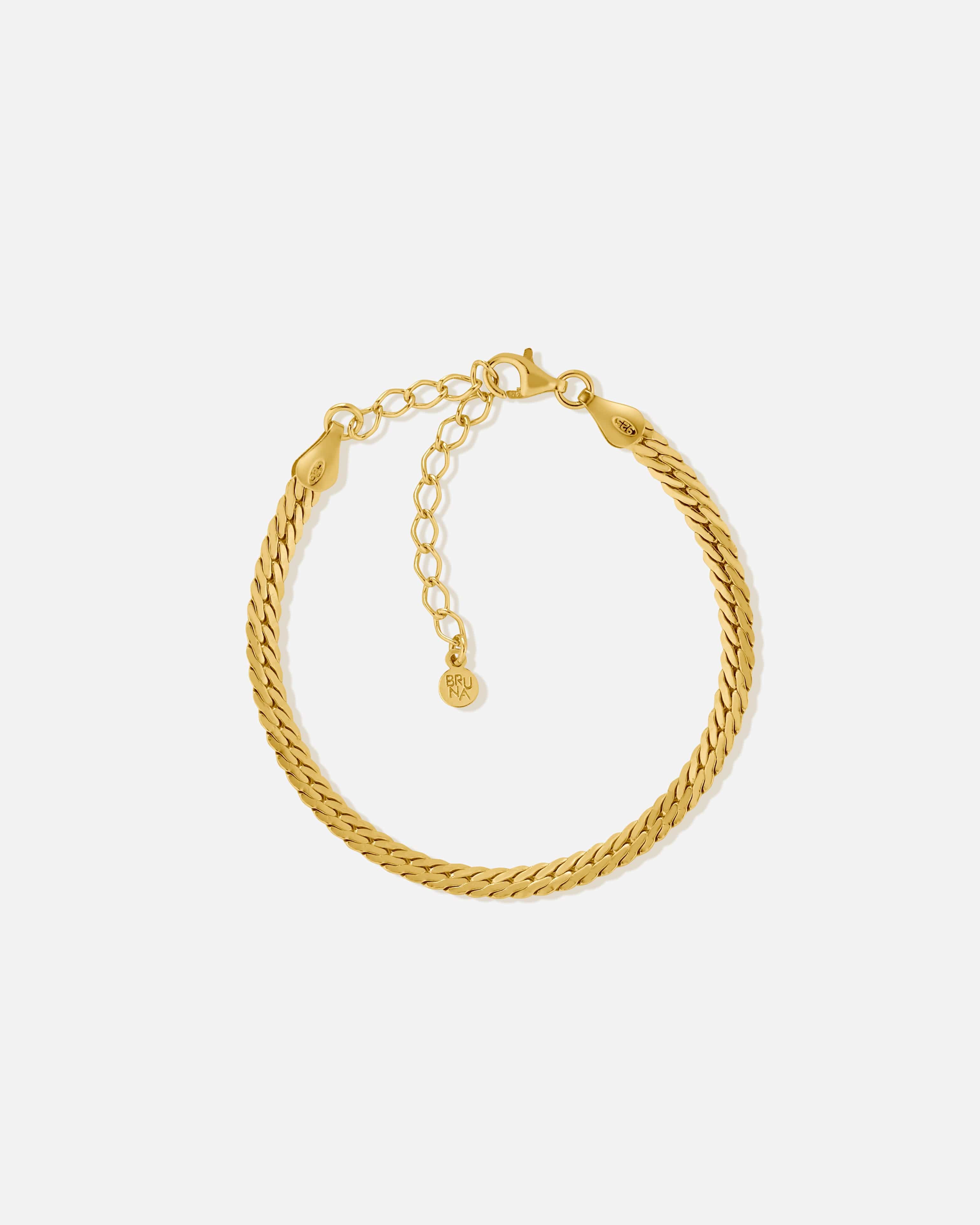 BRUNA The Label Bracelet 18k Gold Vermeil / No Gems Onda Bracelet