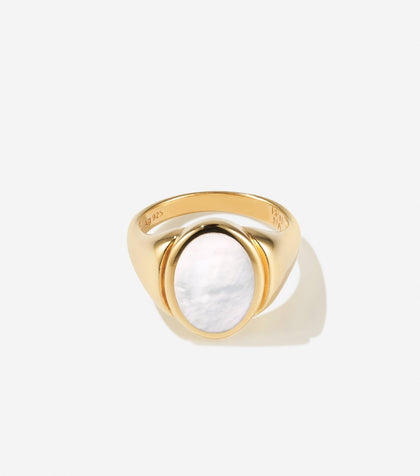 BRUNA The Label Ring 18k Gold Vermeil / 50 / Perlen Puglia Pearl Ring