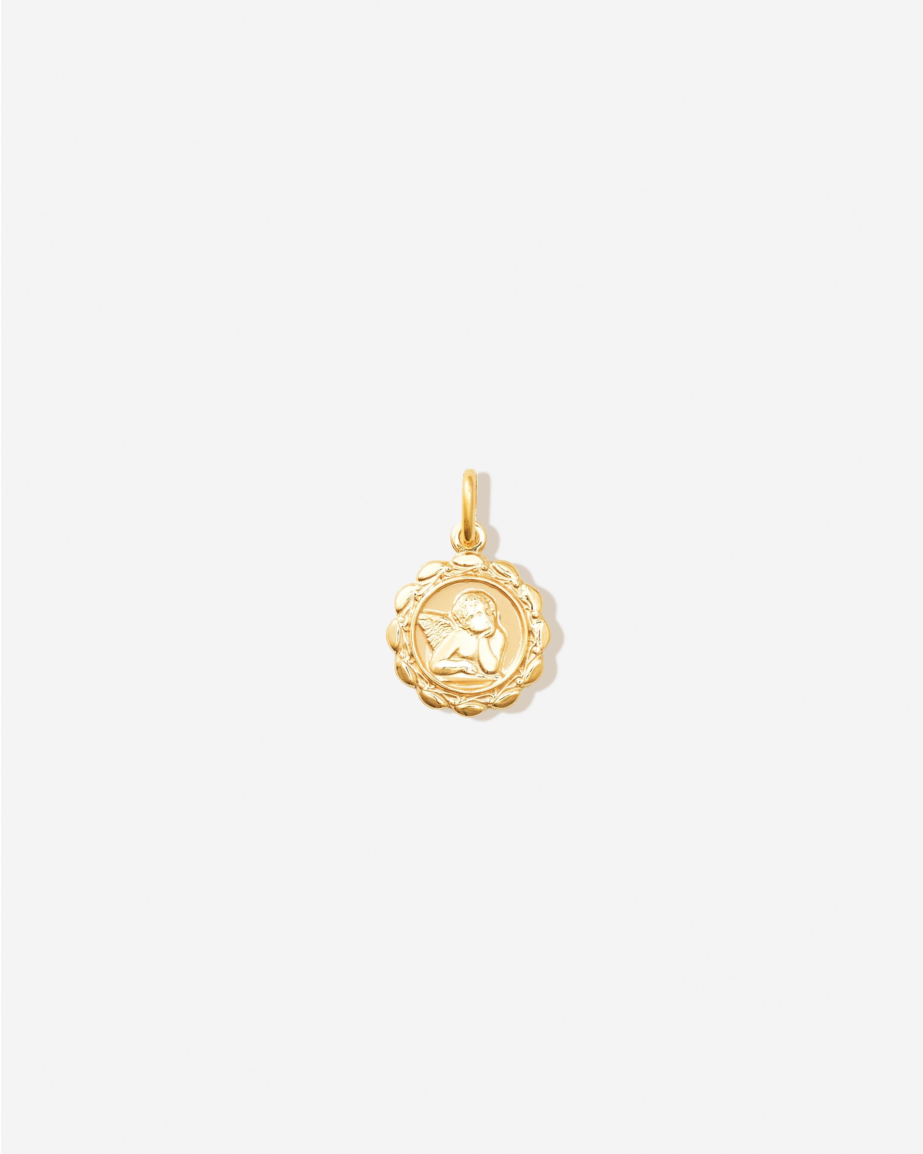 BRUNA The Label Charm 14k Massivgold / No Gems Saint 14k Gold Charm