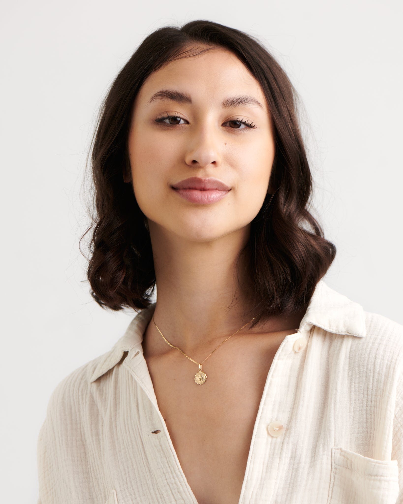 BRUNA The Label Charm 14k Massivgold / No Gems Saint 14k Gold Charm