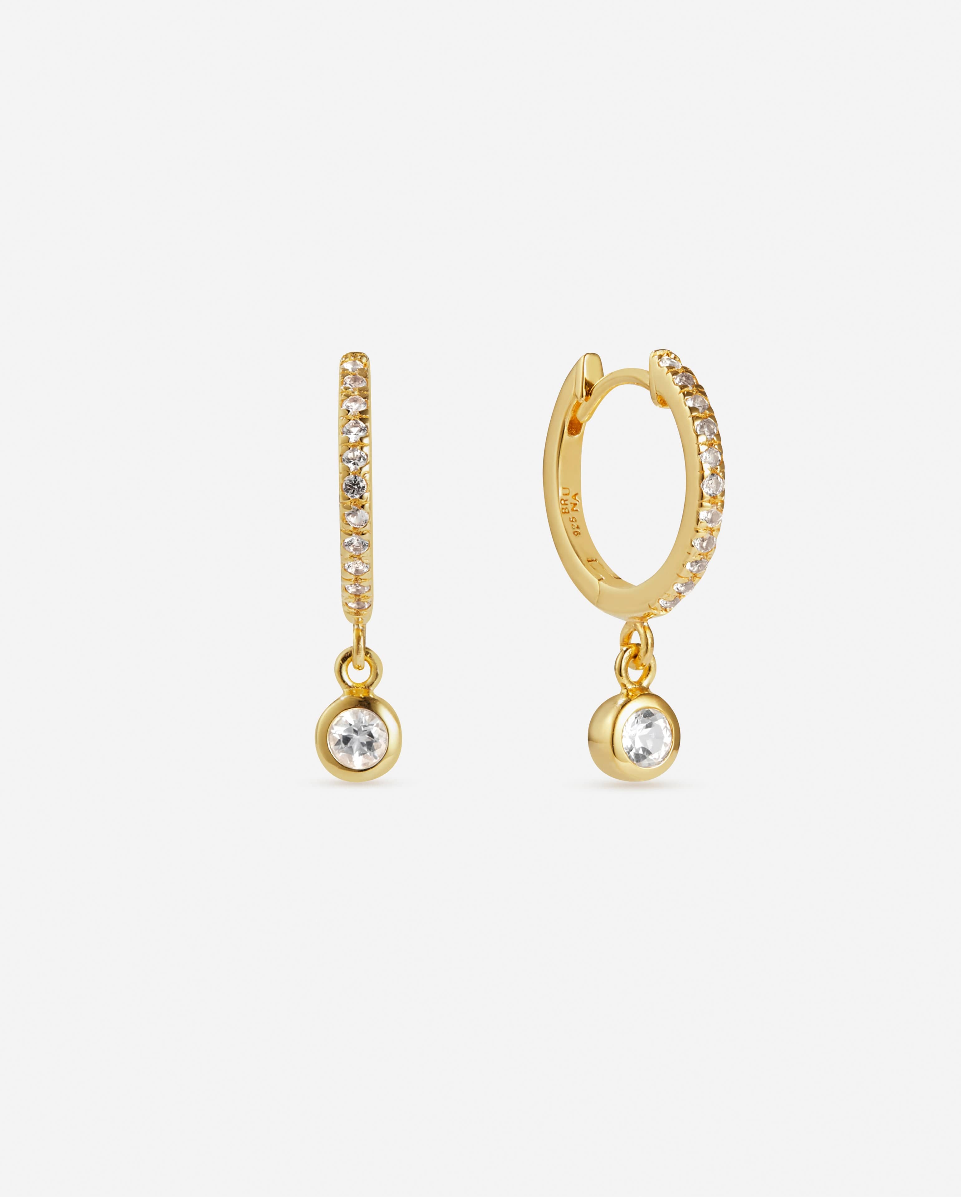 BRUNA The Label Earrings 18k Gold Vermeil / Topaz Sanremo Hoops