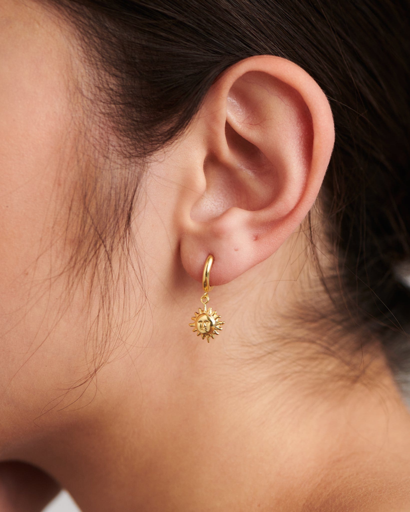 BRUNA The Label Earrings 18k Gold Vermeil / No Gems Solana Hoops