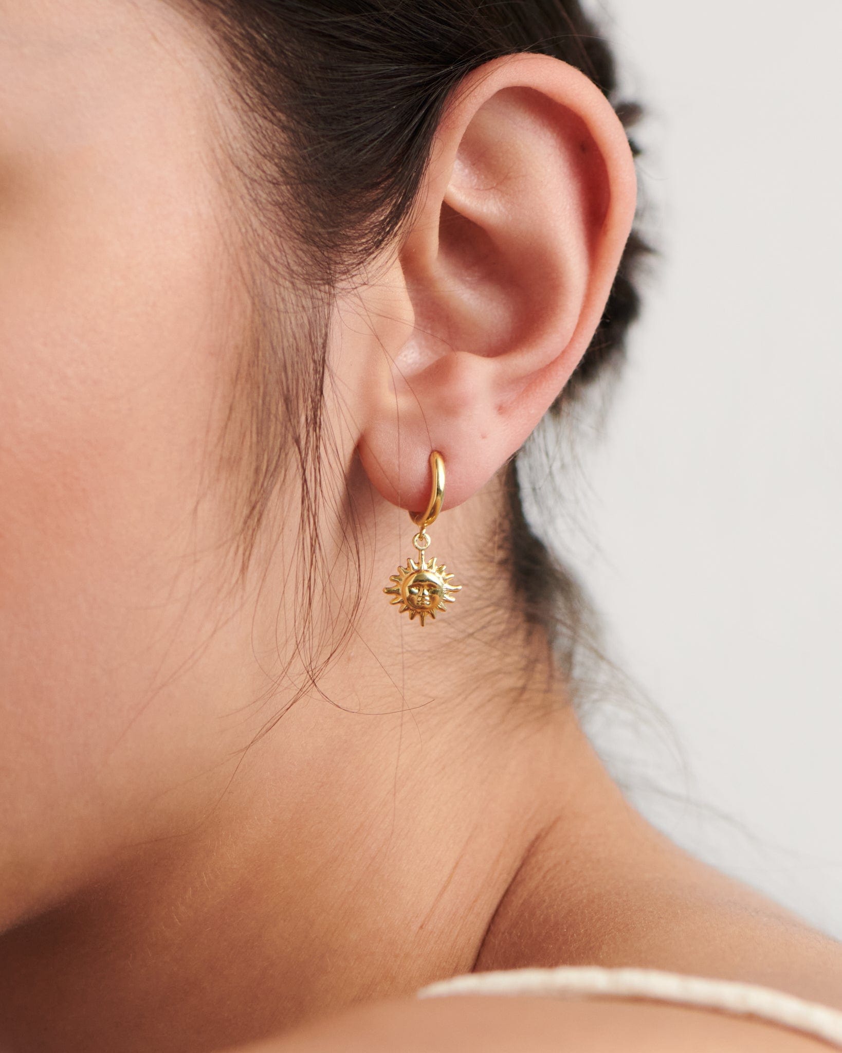 BRUNA The Label Earrings 18k Gold Vermeil / No Gems Solana Hoops