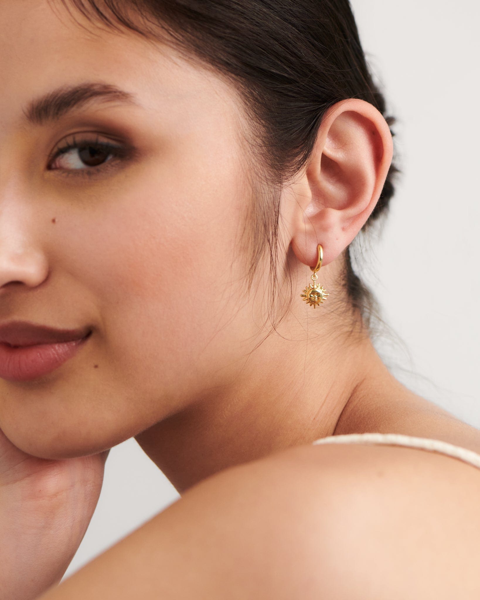 BRUNA The Label Earrings 18k Gold Vermeil / No Gems Solana Hoops