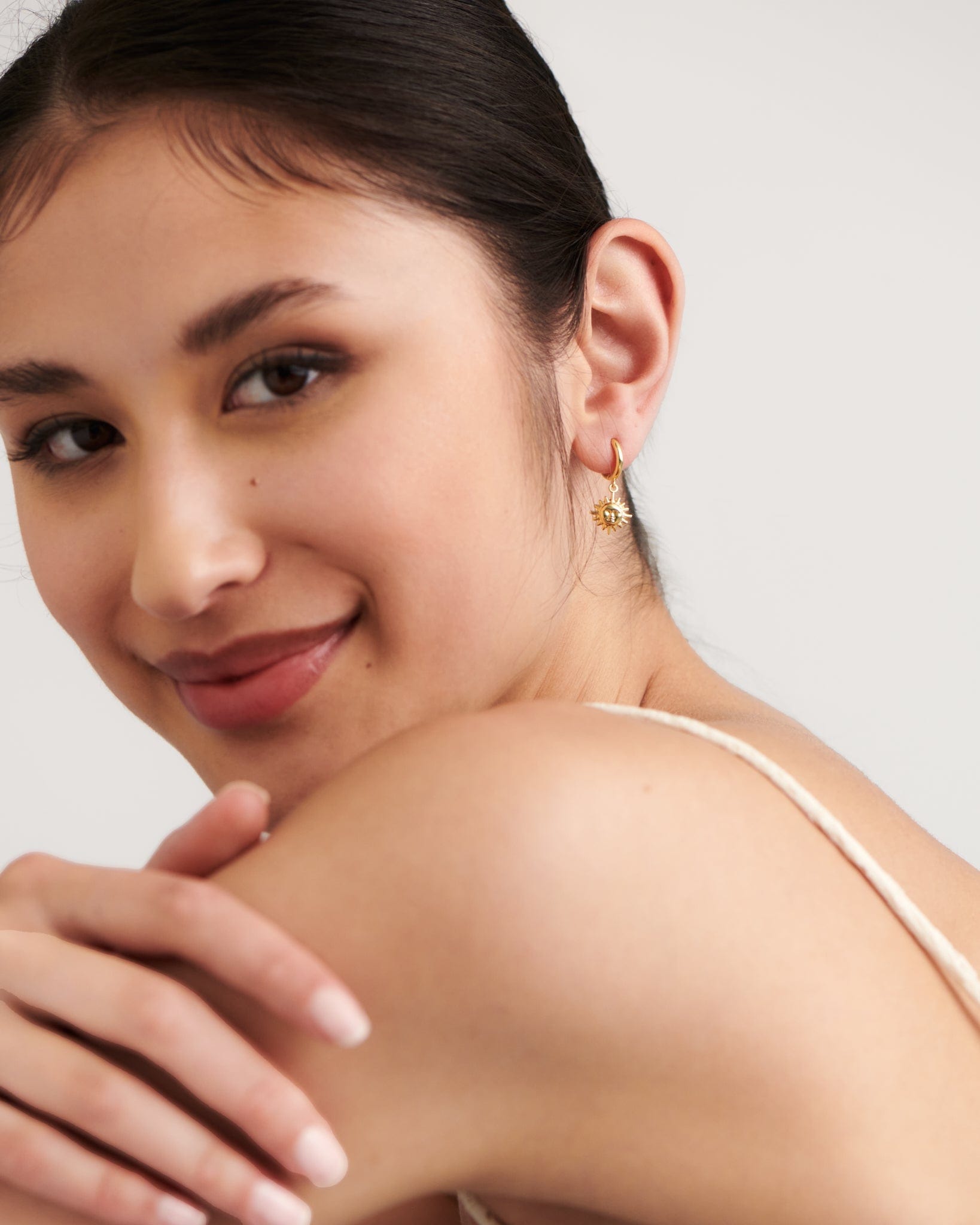 BRUNA The Label Earrings 18k Gold Vermeil / No Gems Solana Hoops