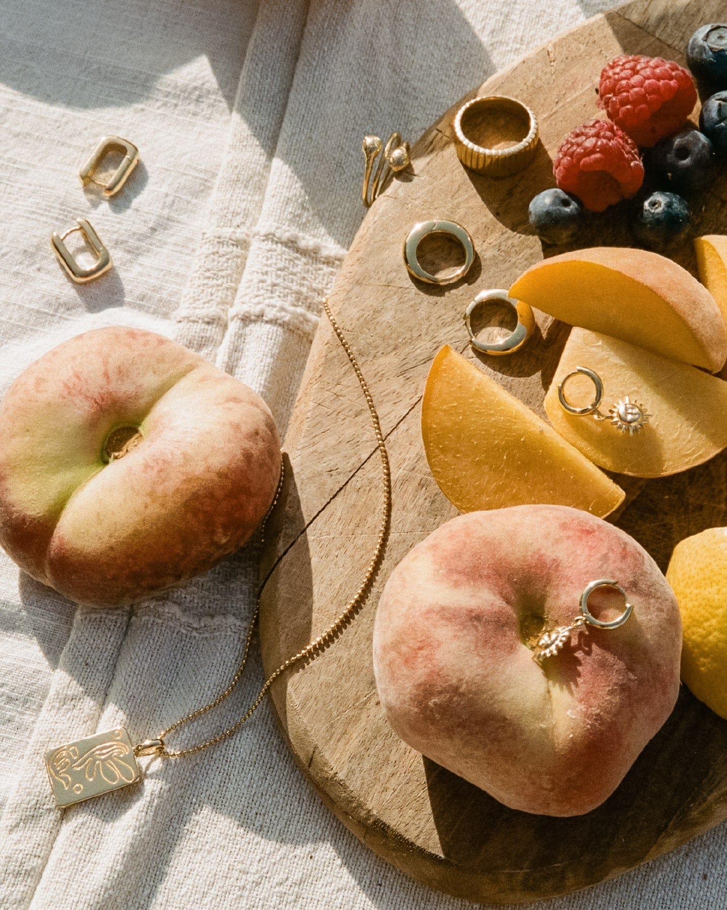 BRUNA The Label Earrings 18k Gold Vermeil / No Gems Solana Hoops