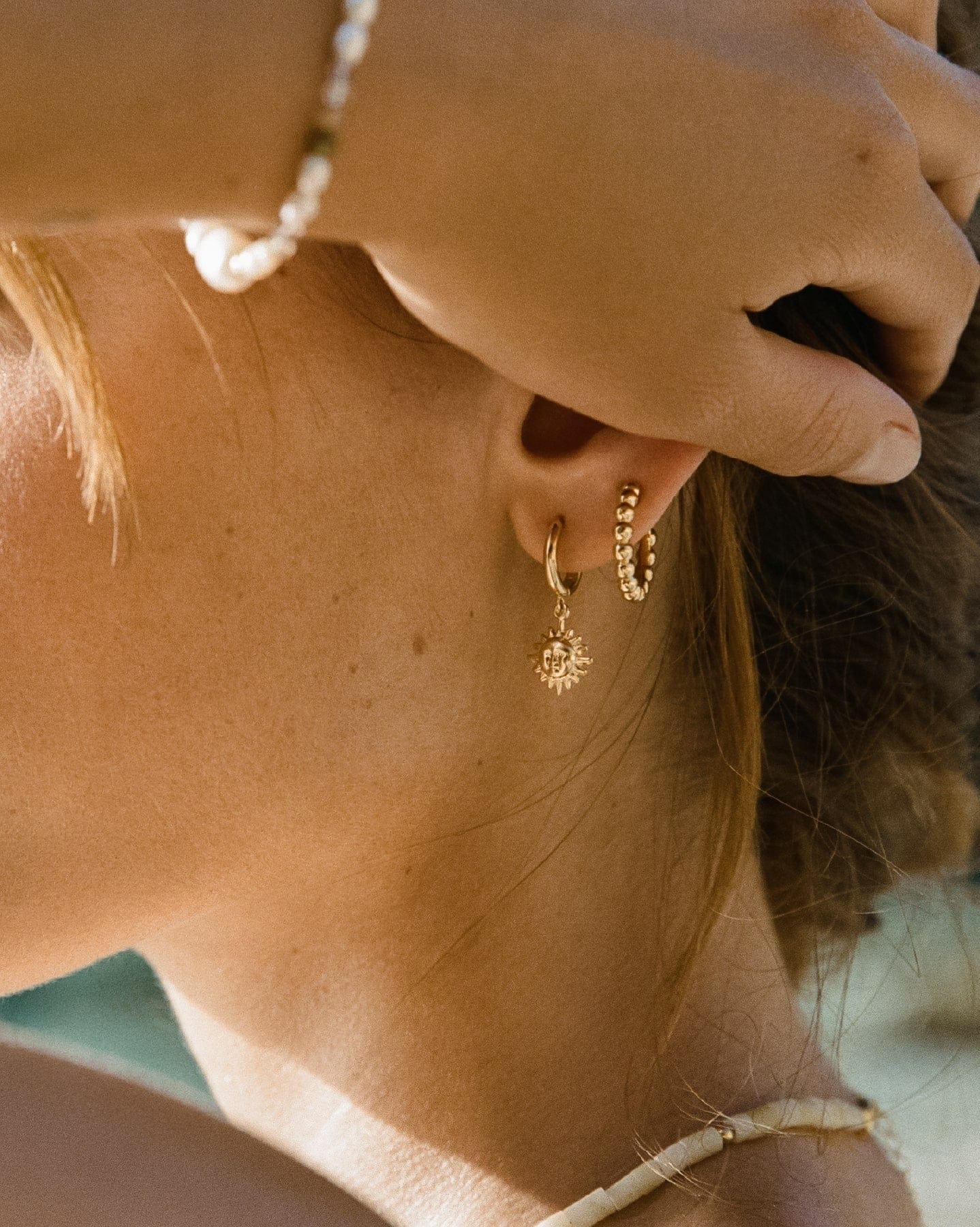 BRUNA The Label Earrings 18k Gold Vermeil / No Gems Solana Hoops