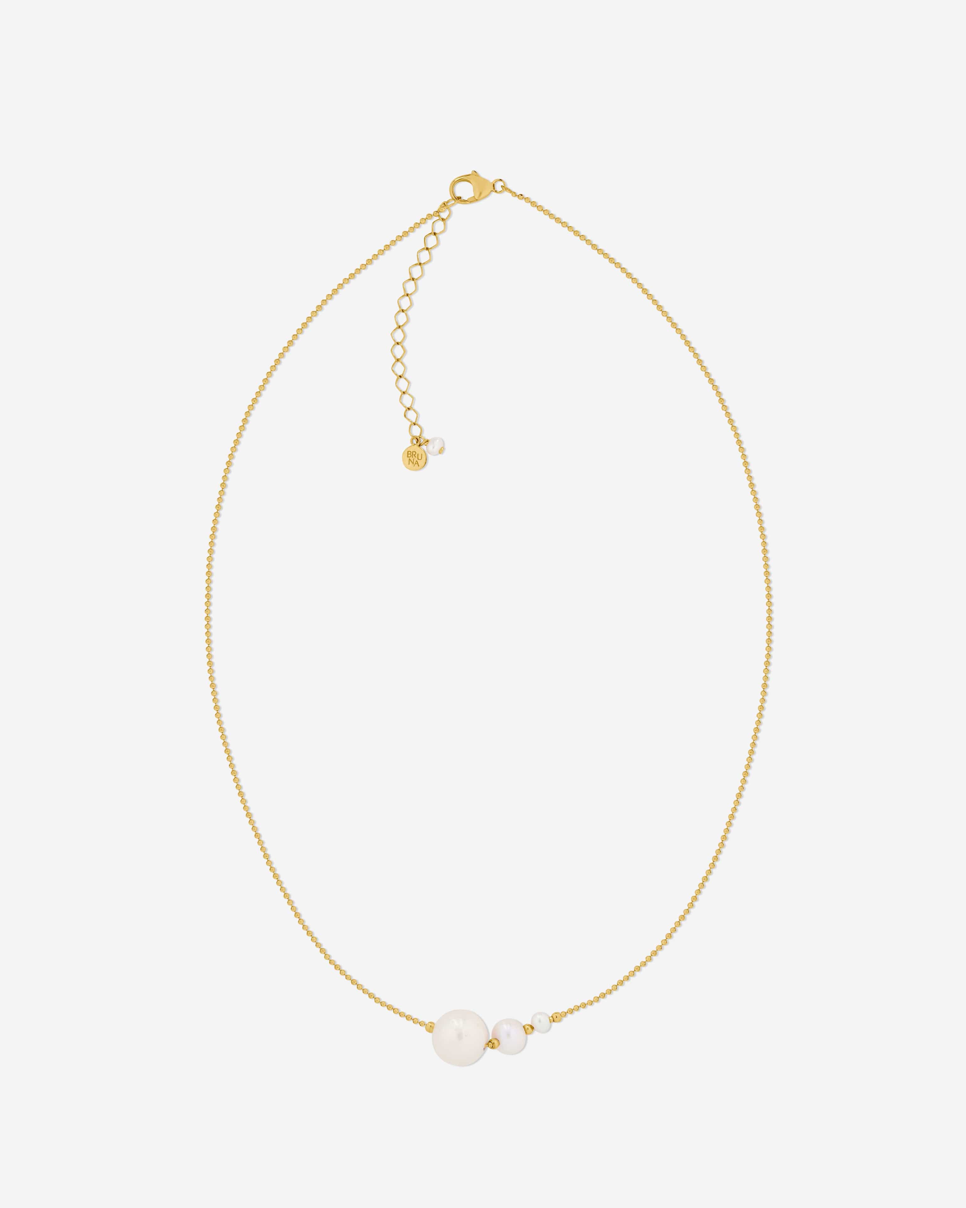 BRUNA The Label Necklace 18k Gold Vermeil / Perlen Sorrento Necklace