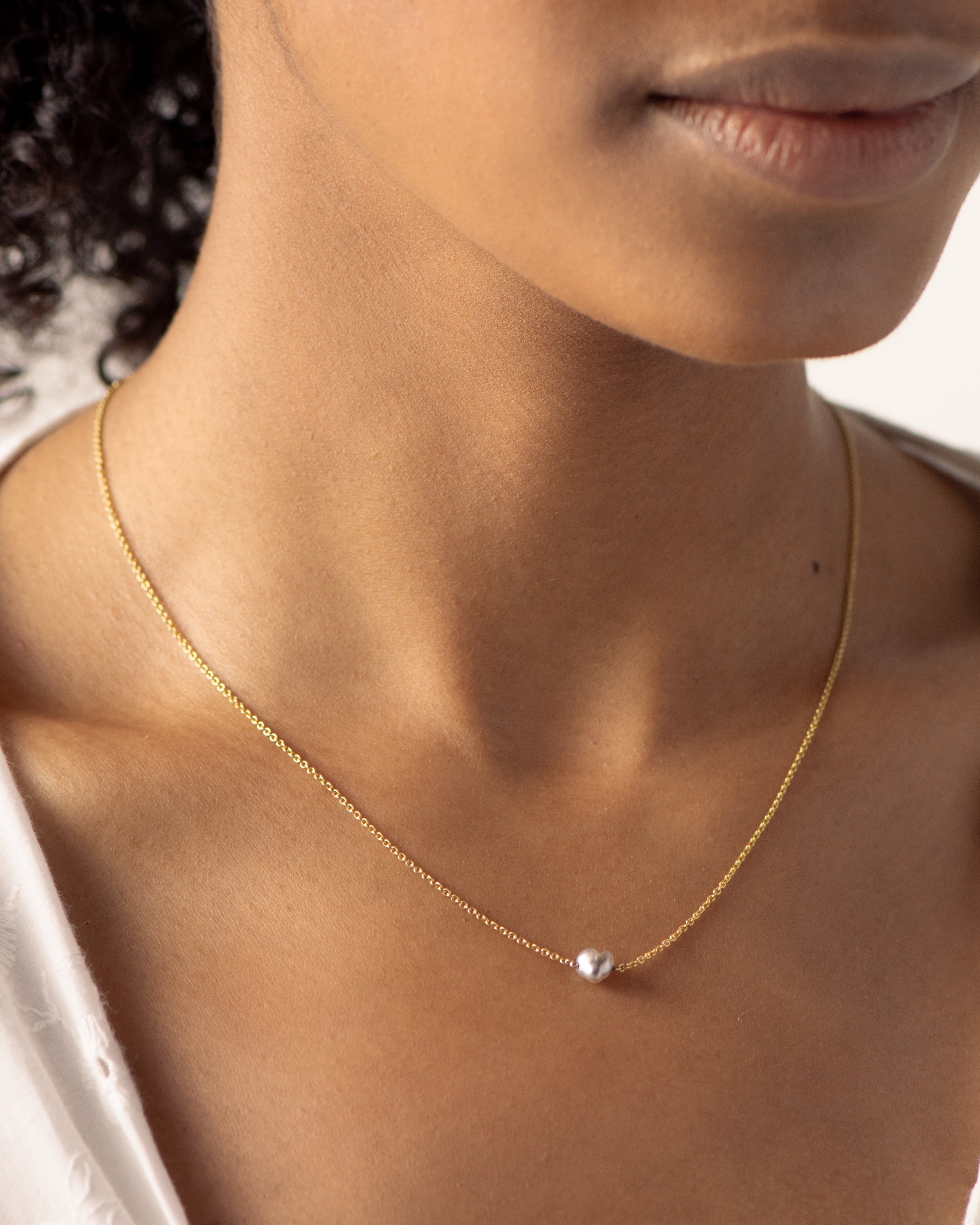 BRUNA The Label Necklace 14k Massivgold / Perlen Tahiti 14k Gold Necklace
