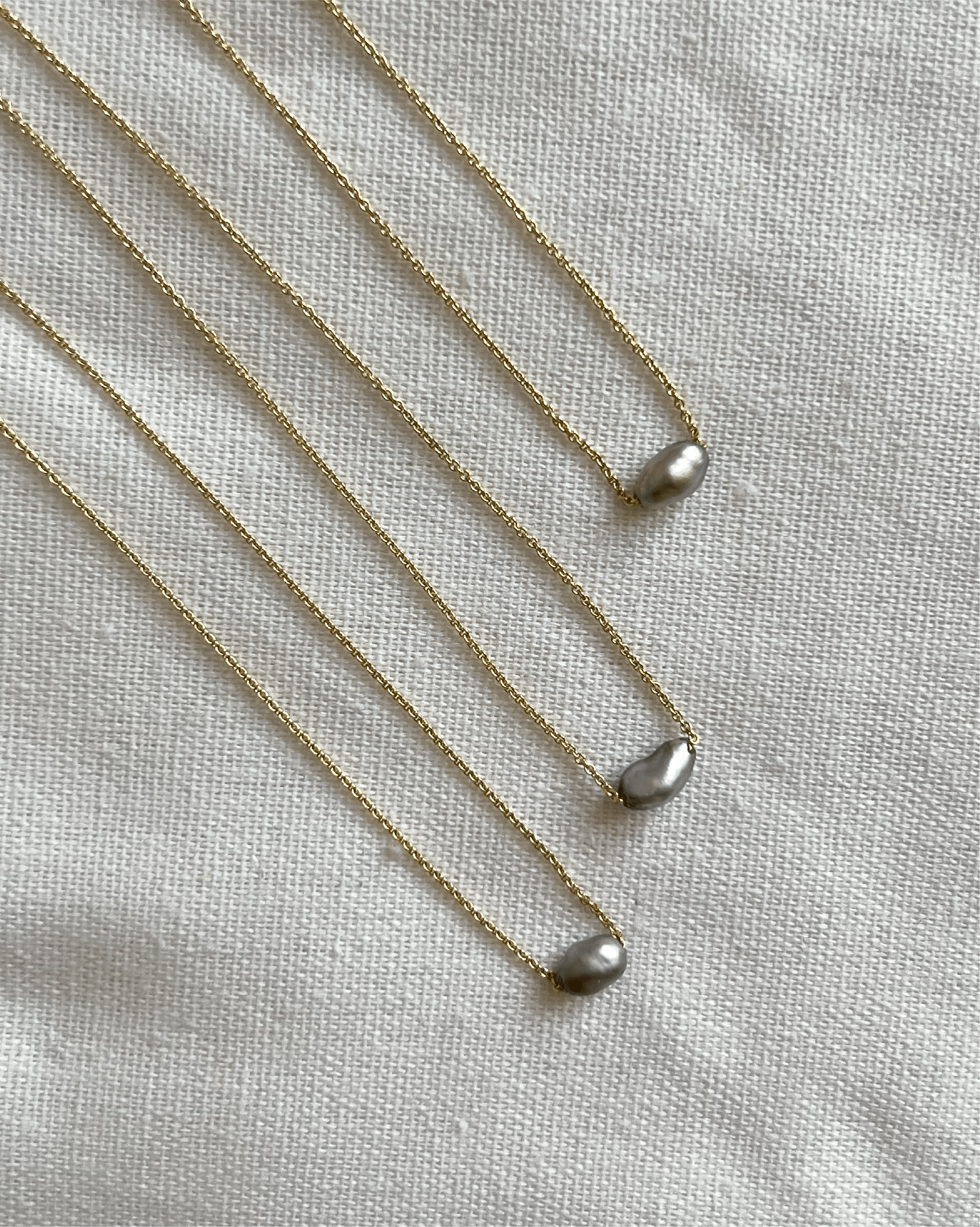 BRUNA The Label Necklace 14k Massivgold / Perlen Tahiti 14k Gold Necklace