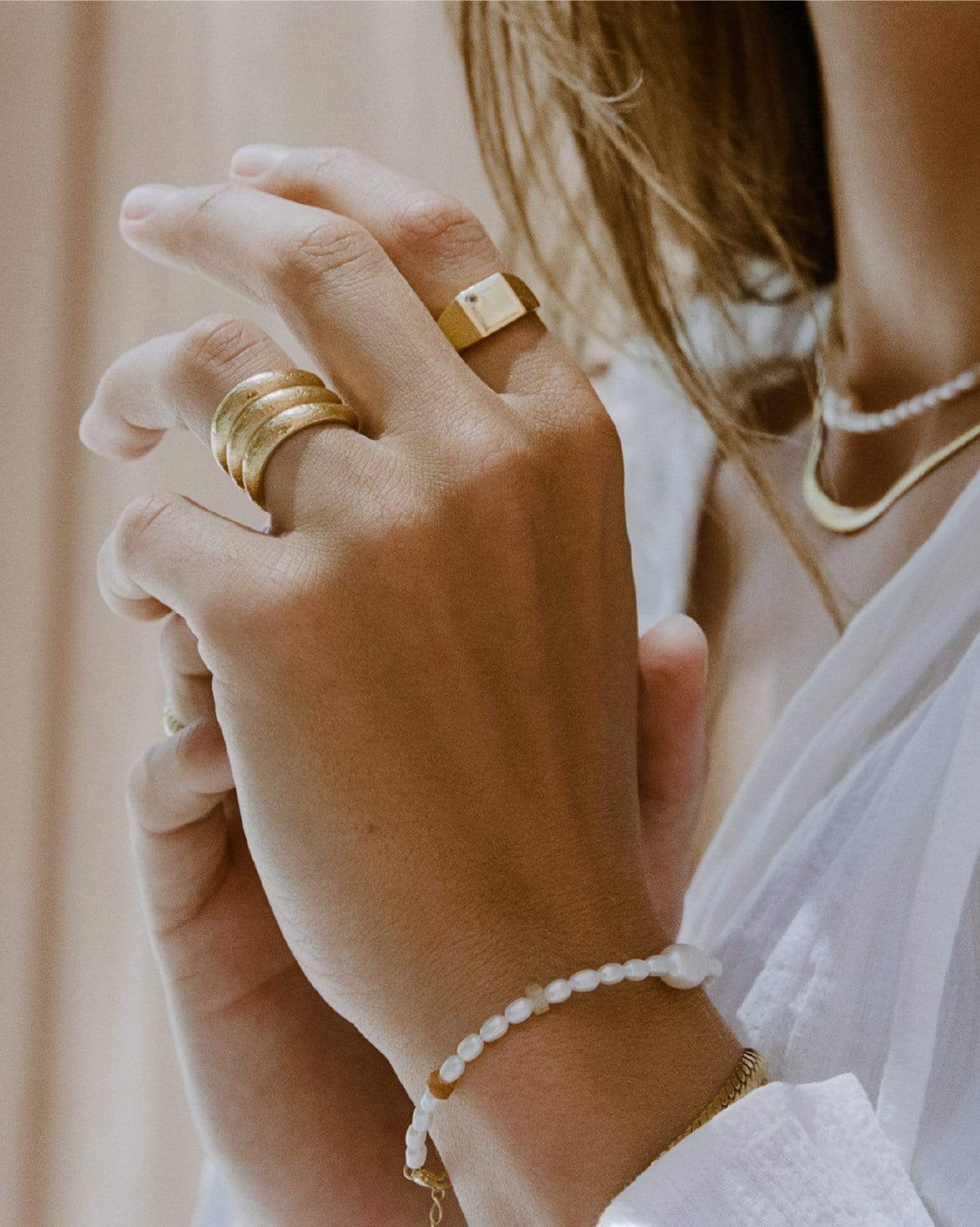 BRUNA The Label Bracelet 18k Gold Vermeil / Perlen Terra Bracelet