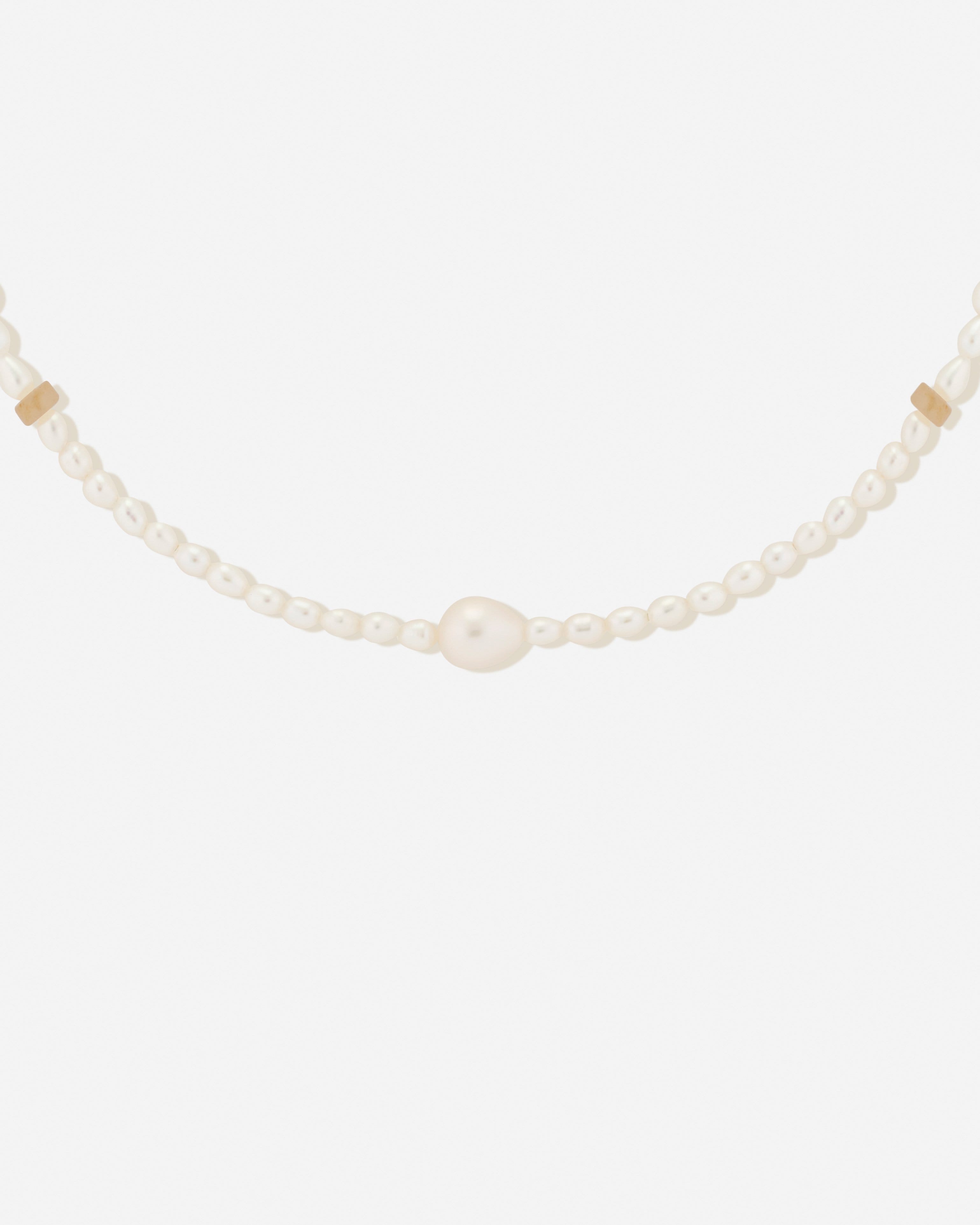 BRUNA The Label Necklace 18k Gold Vermeil / Perlen Terra Choker