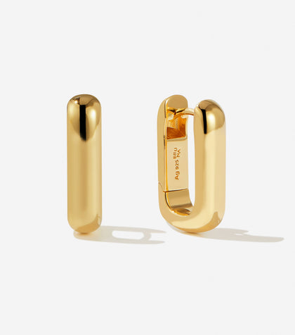 BRUNA The Label Earrings 18k Gold Vermeil / No Gems Vicenza Large Hoops