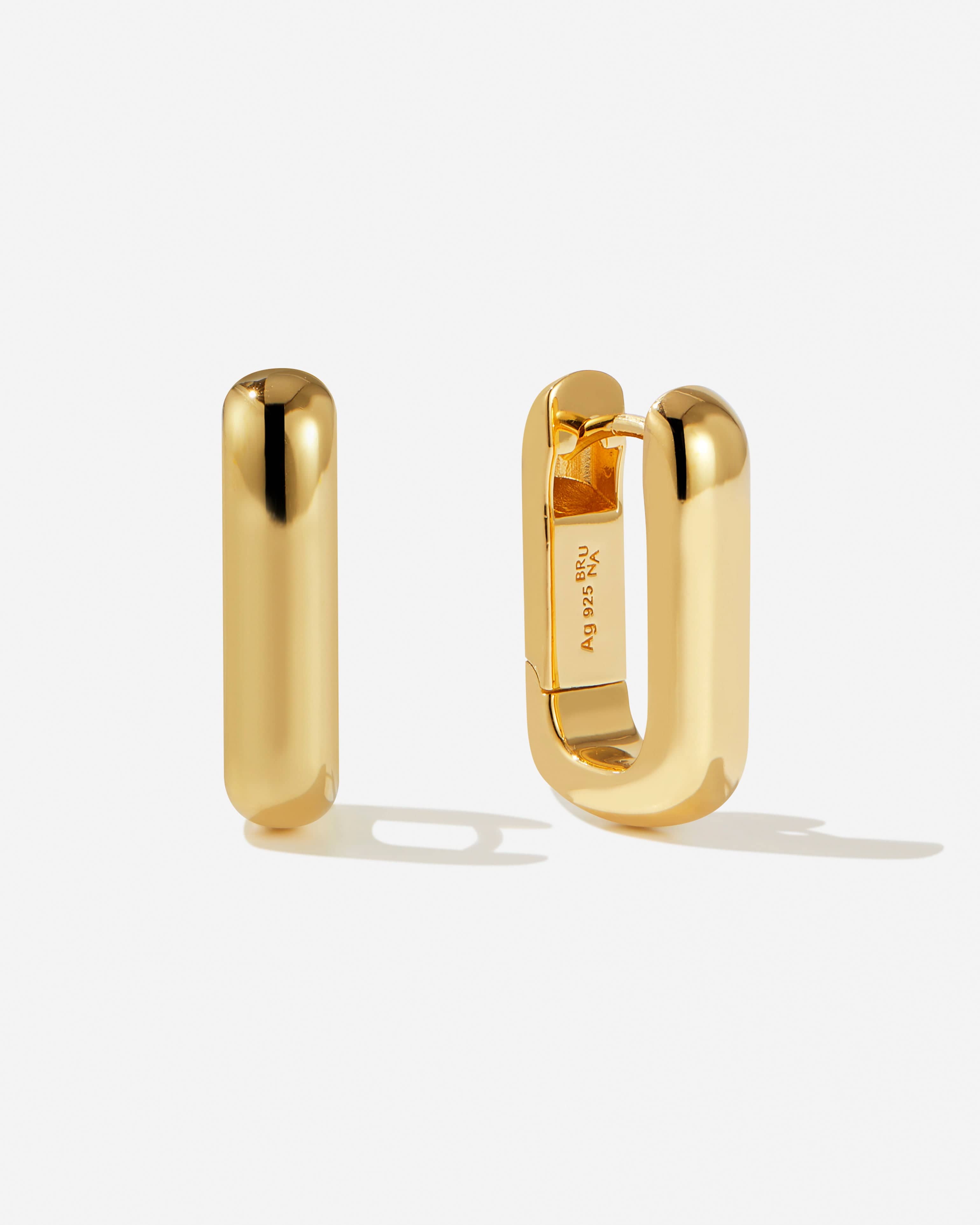 BRUNA The Label Earrings 18k Gold Vermeil / No Gems Vicenza Large Hoops