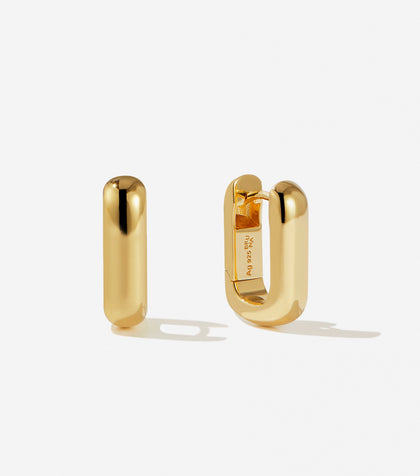 BRUNA The Label Earrings 18k Gold Vermeil / No Gems Vicenza Medium Hoops