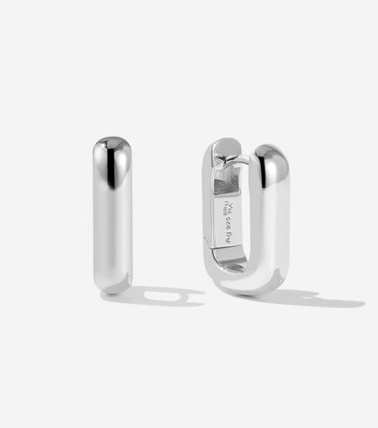 BRUNA The Label Earrings 925 Sterling Silber / No Gems Vicenza Medium Hoops