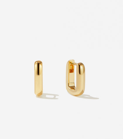 BRUNA The Label Earrings 18k Gold Vermeil / No Gems Vicenza Small Hoops