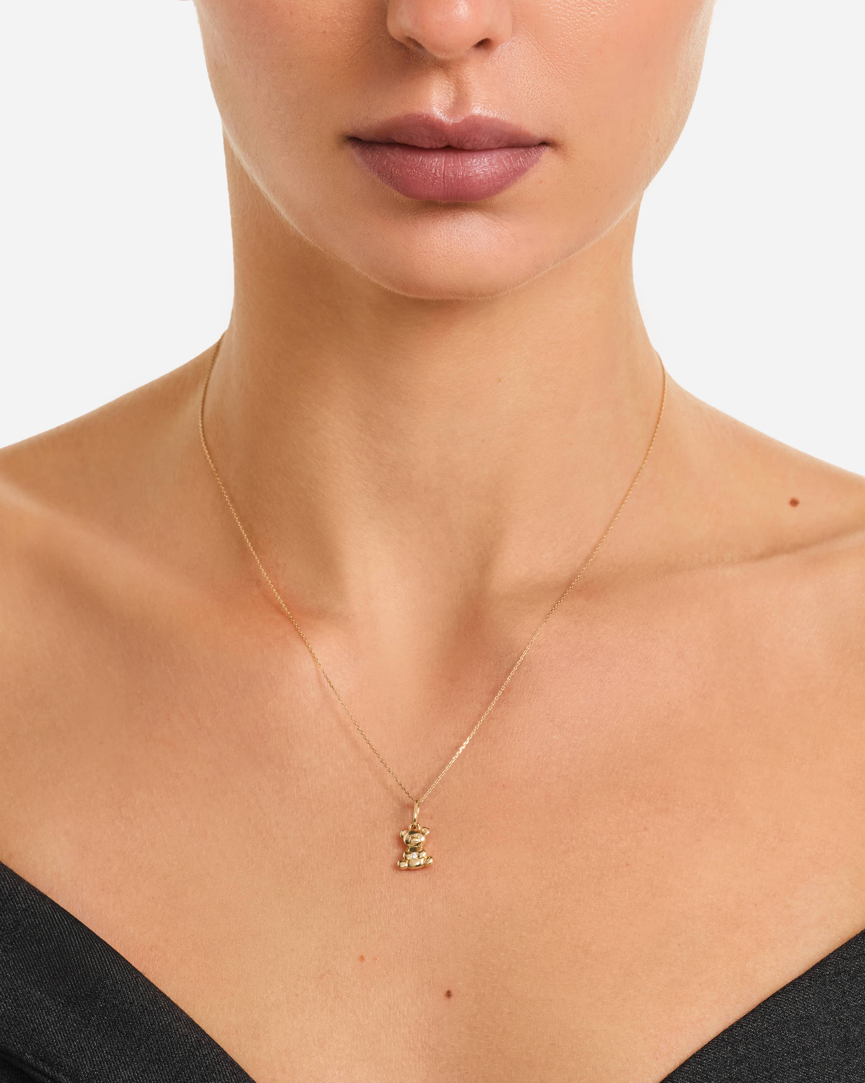 Bear Lab-Grown Diamond Charm
