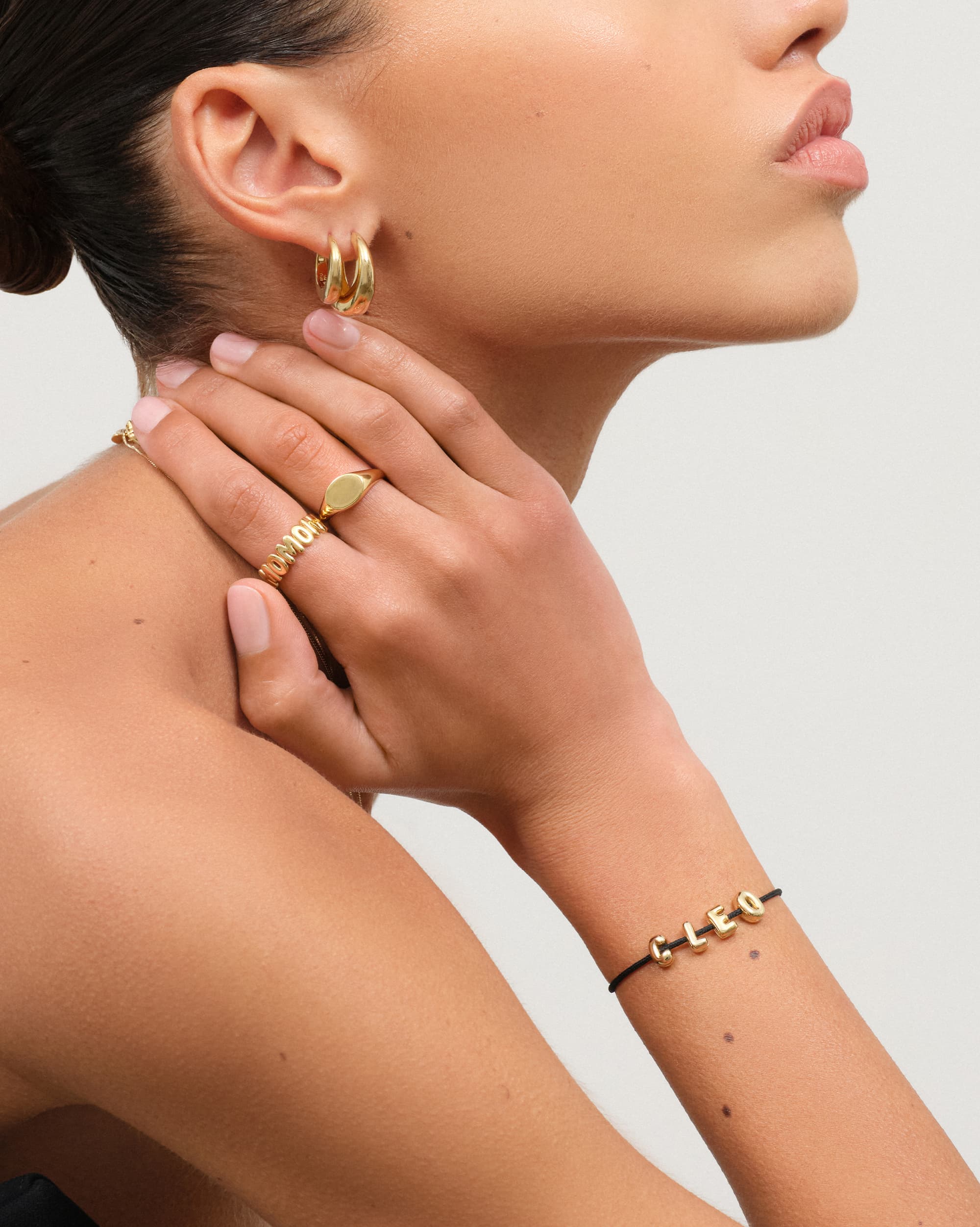 bubble-letter-click-charm-set lifestyle gold