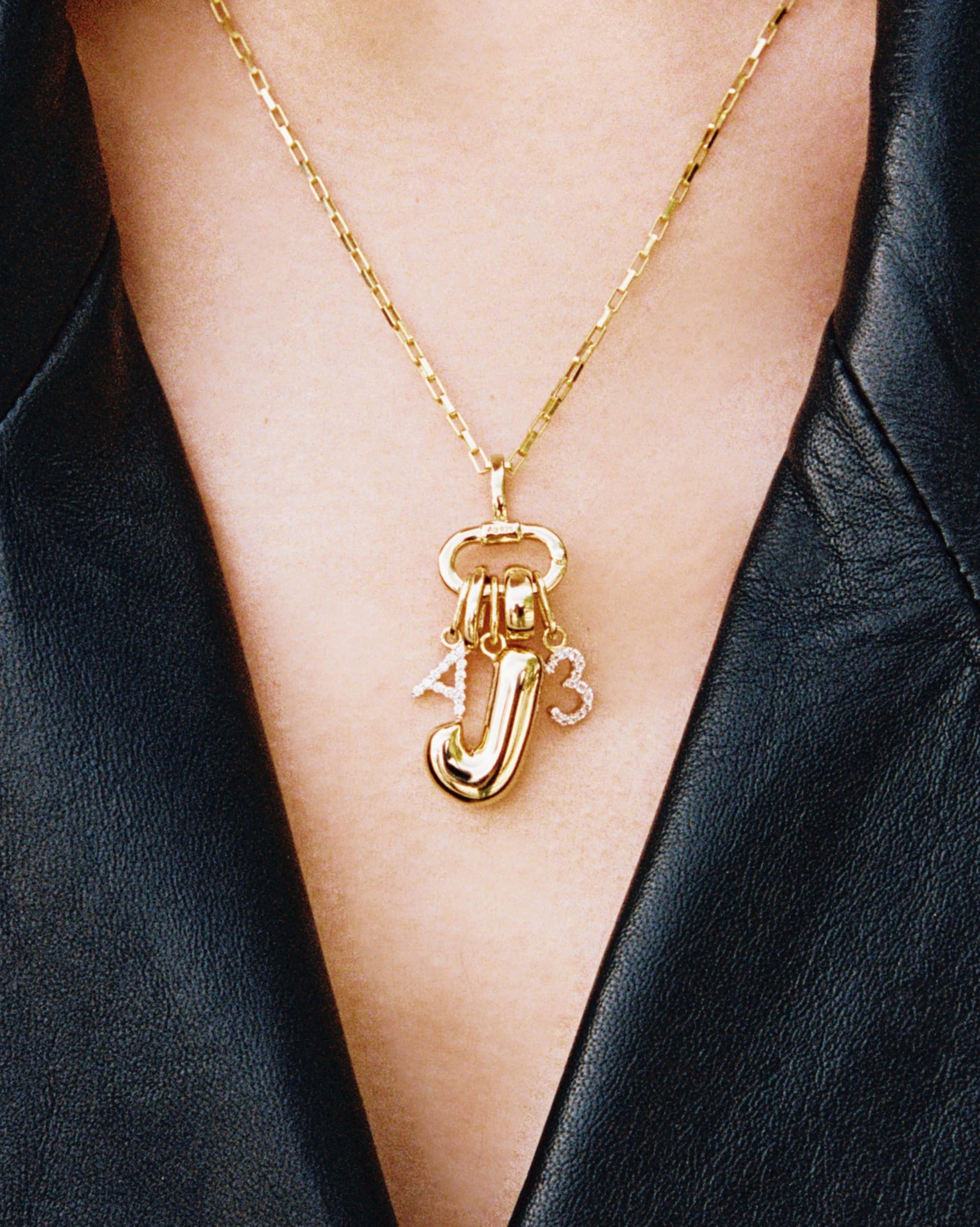 Lab-Grown Diamond Letter Charm