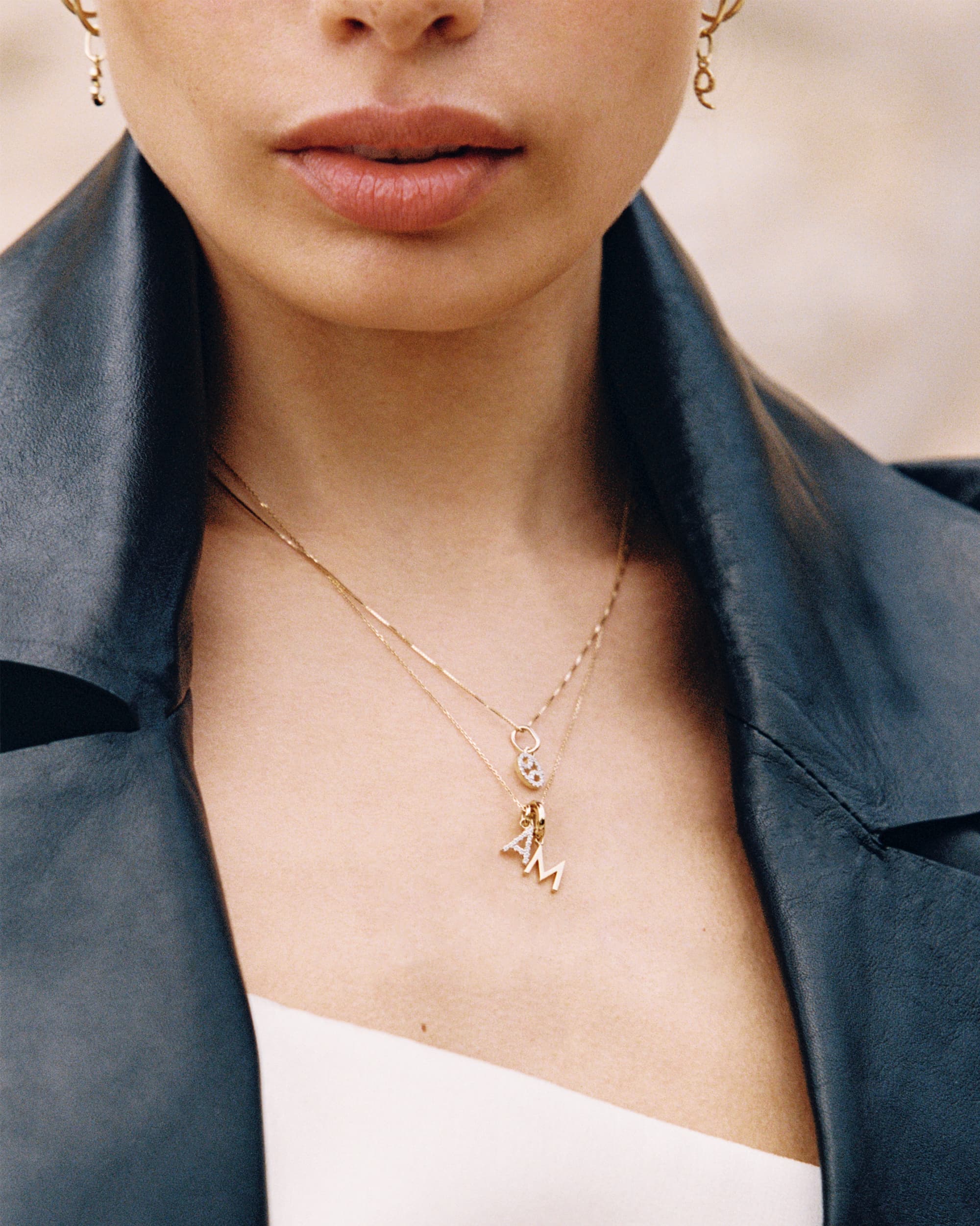 Lab-Grown Diamond Letter Charm