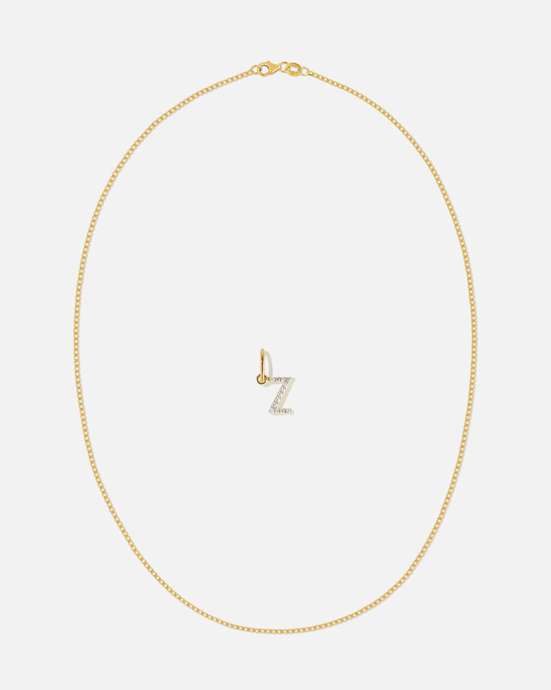 Z / 14k Massivgold / Laborgezüchtete Diamanten