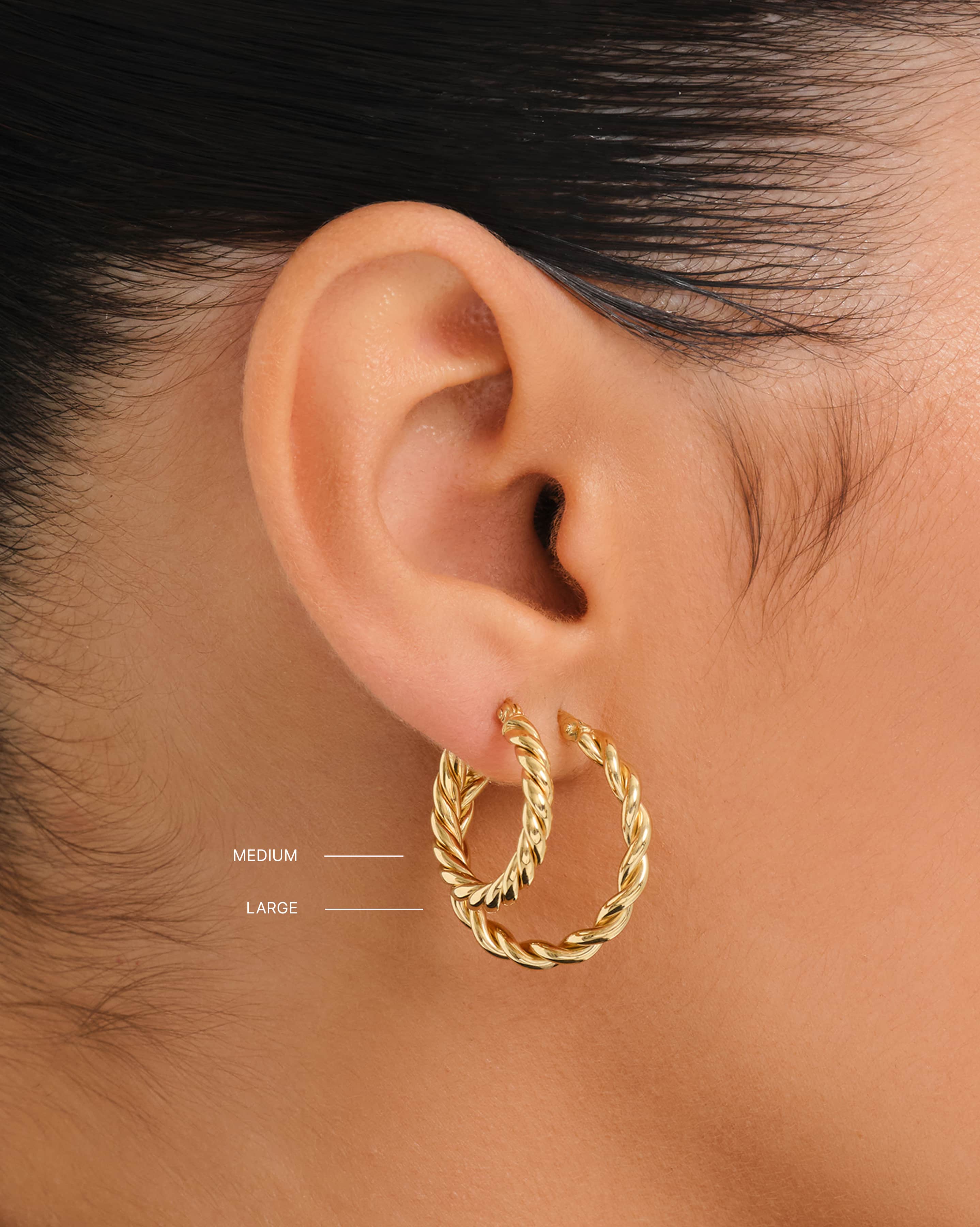 Tresses Medium Hoops