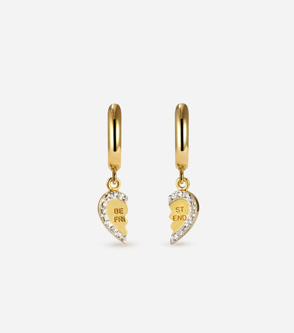 BRUNA The Label Earrings 18k Gold Vermeil / Topaz Amitié Mini Hoops