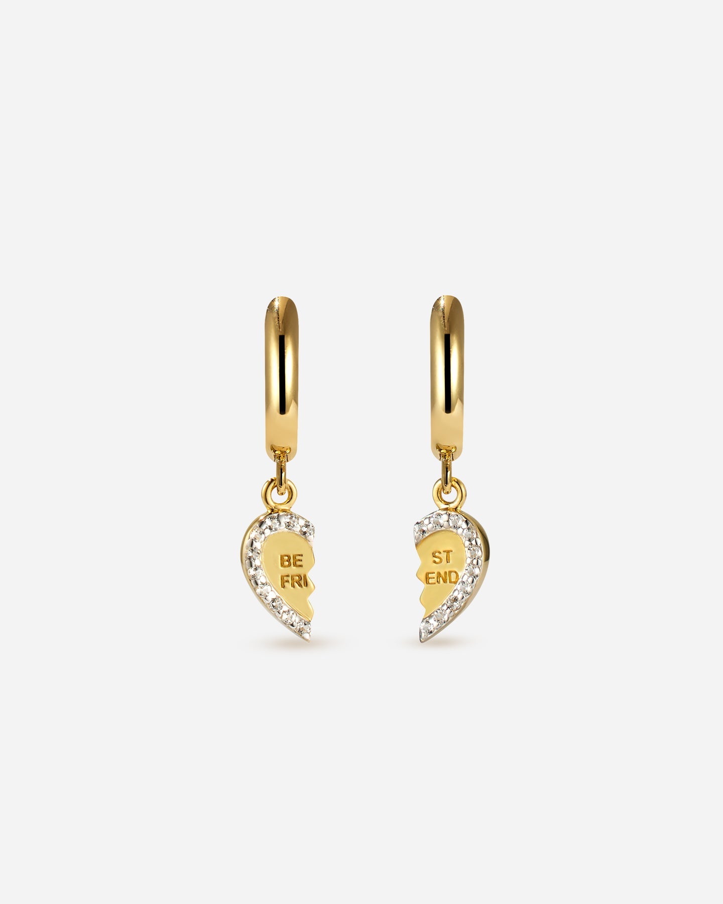 BRUNA The Label Earrings 18k Gold Vermeil / Topaz Amitié Mini Hoops