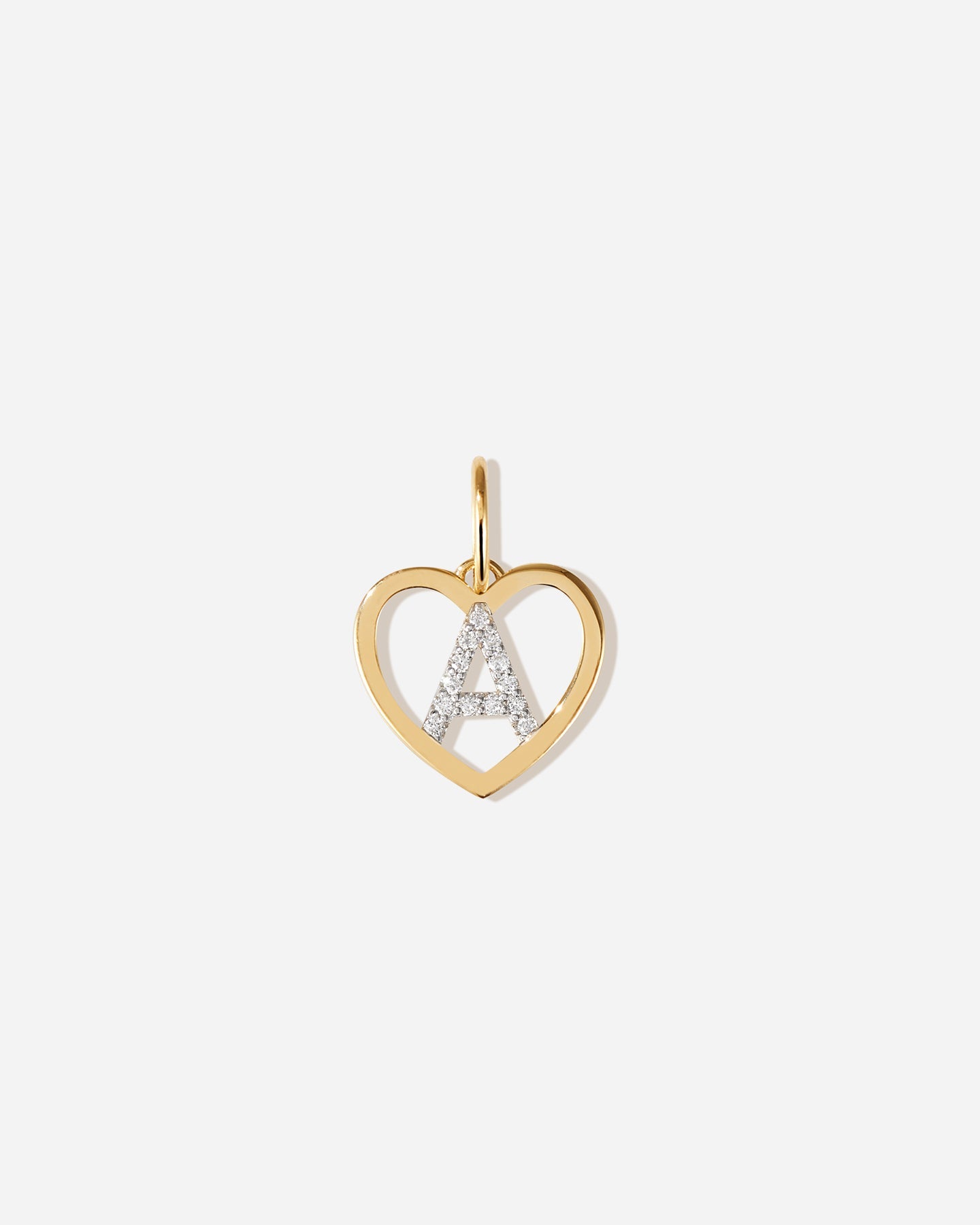 BRUNA The Label Charm A / 14k Massivgold / Laborgezüchtete Diamanten Amour Letter Charm