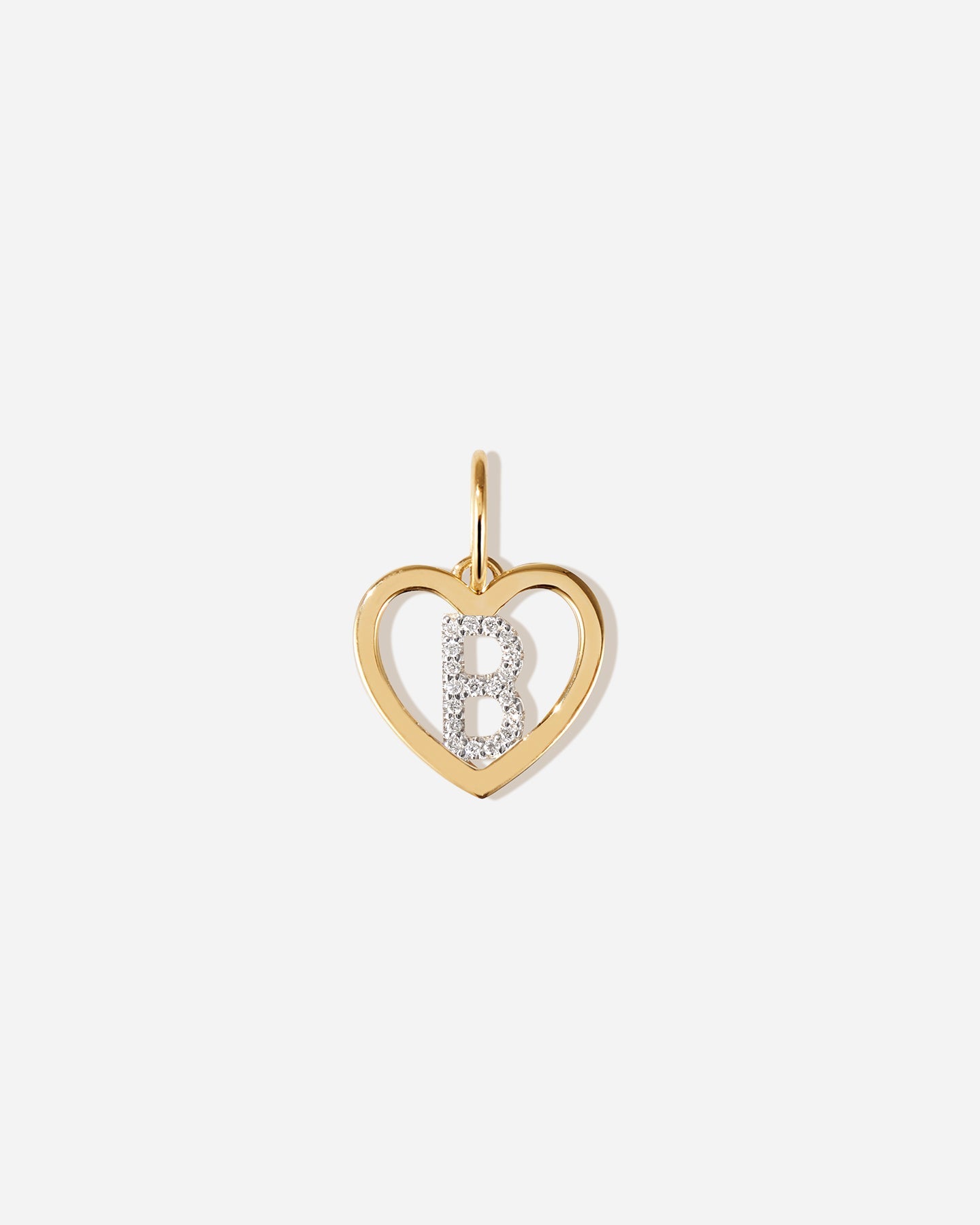 BRUNA The Label Charm B / 14k Massivgold / Laborgezüchtete Diamanten Amour Letter Charm