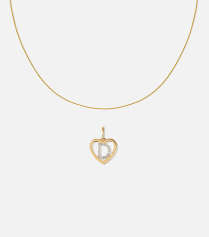 BRUNA The Label Sets D / 14k Massivgold / Laborgezüchtete Diamanten Amour Letter Pendant Set