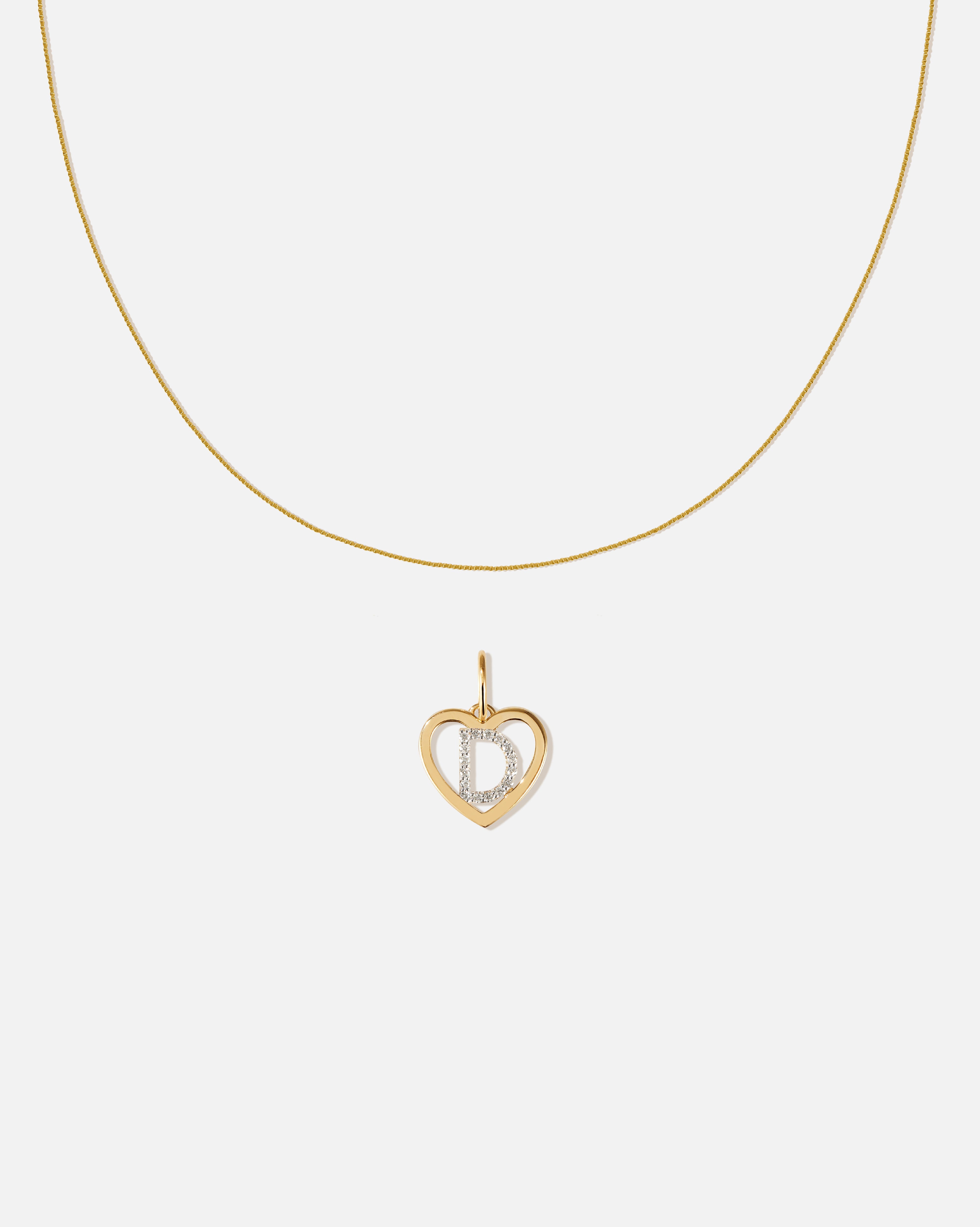 BRUNA The Label Sets D / 14k Massivgold / Laborgezüchtete Diamanten Amour Letter Pendant Set