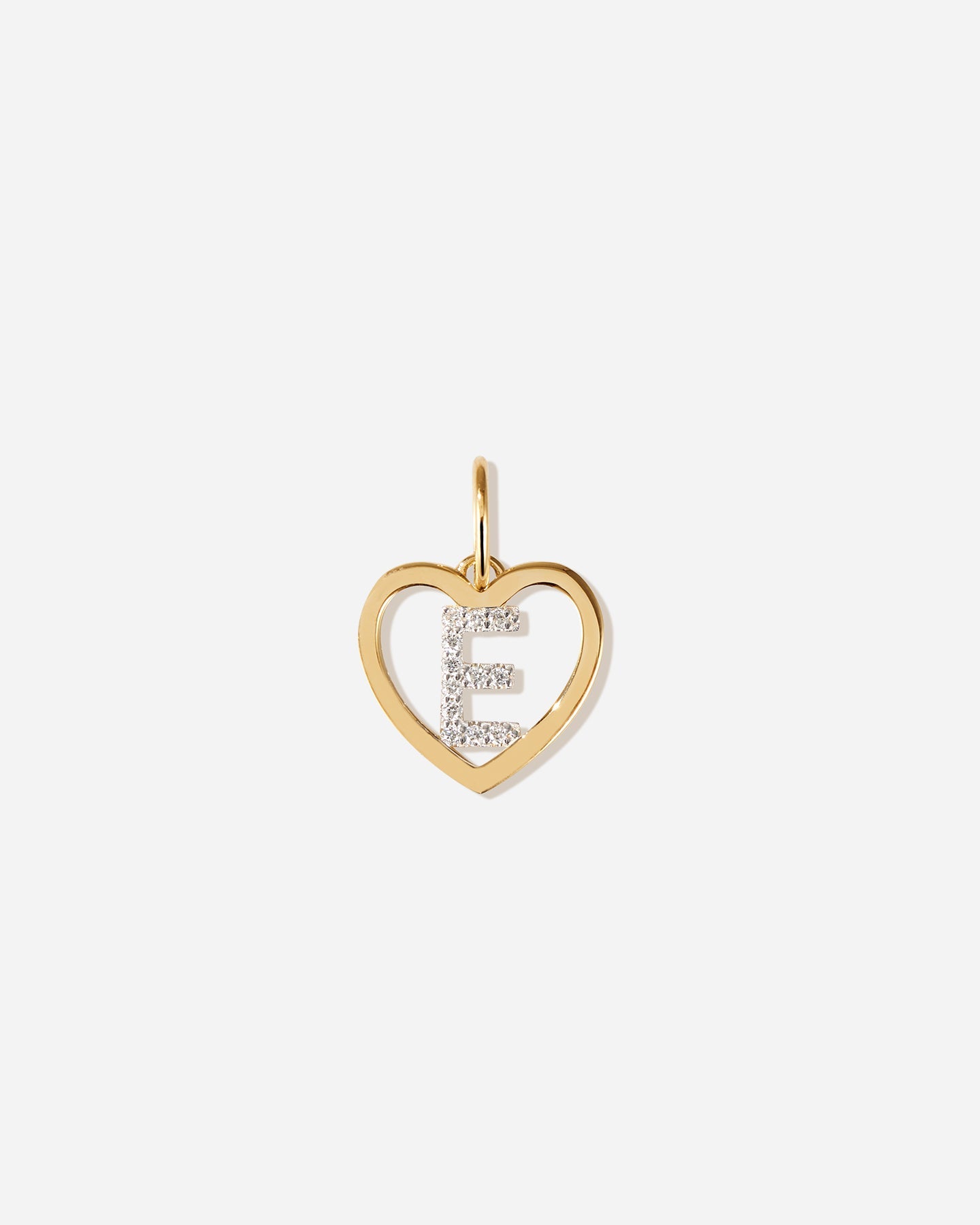 BRUNA The Label Charm E / 14k Massivgold / Laborgezüchtete Diamanten Amour Letter Charm