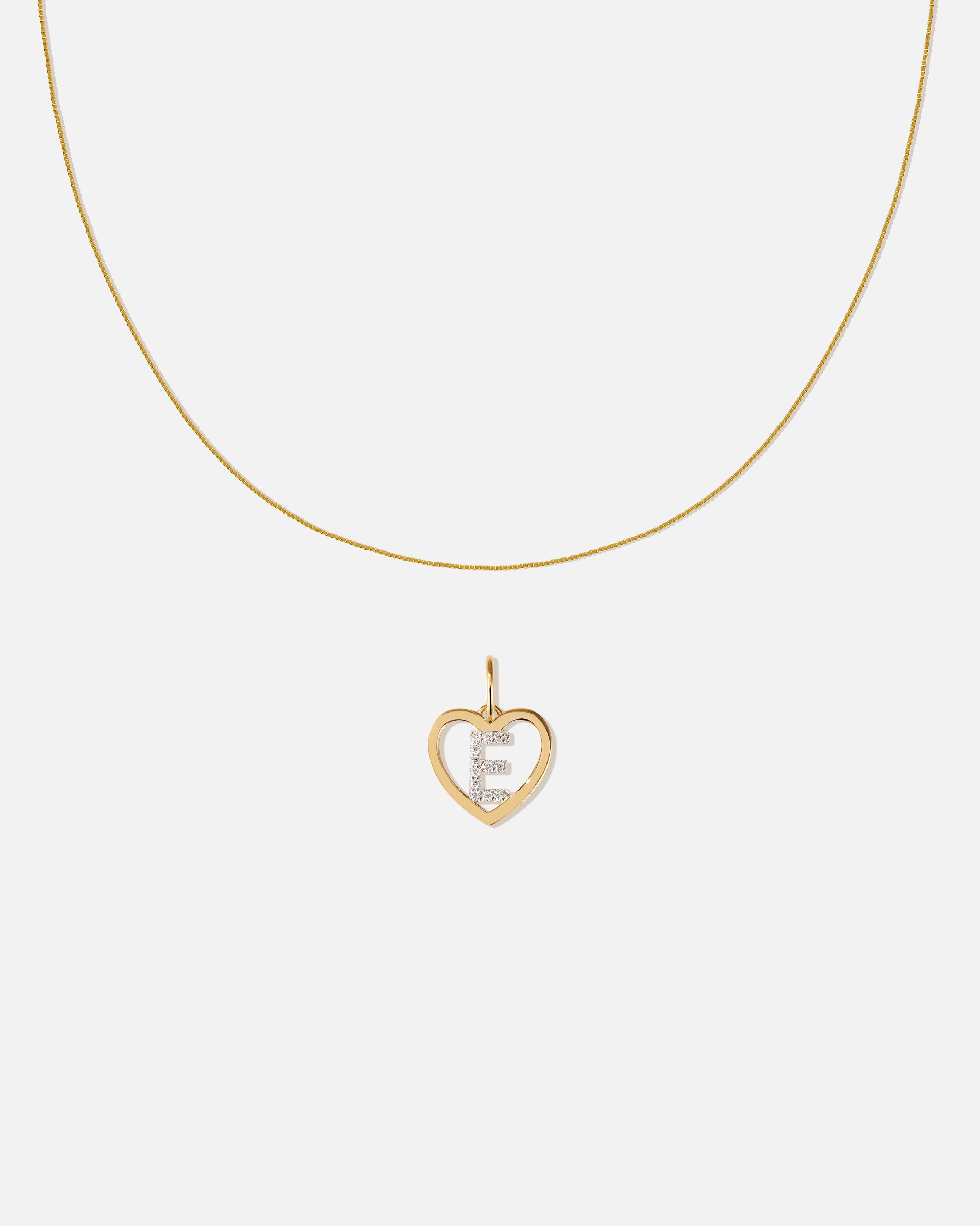 BRUNA The Label Sets E / 14k Massivgold / Laborgezüchtete Diamanten Amour Letter Pendant Set