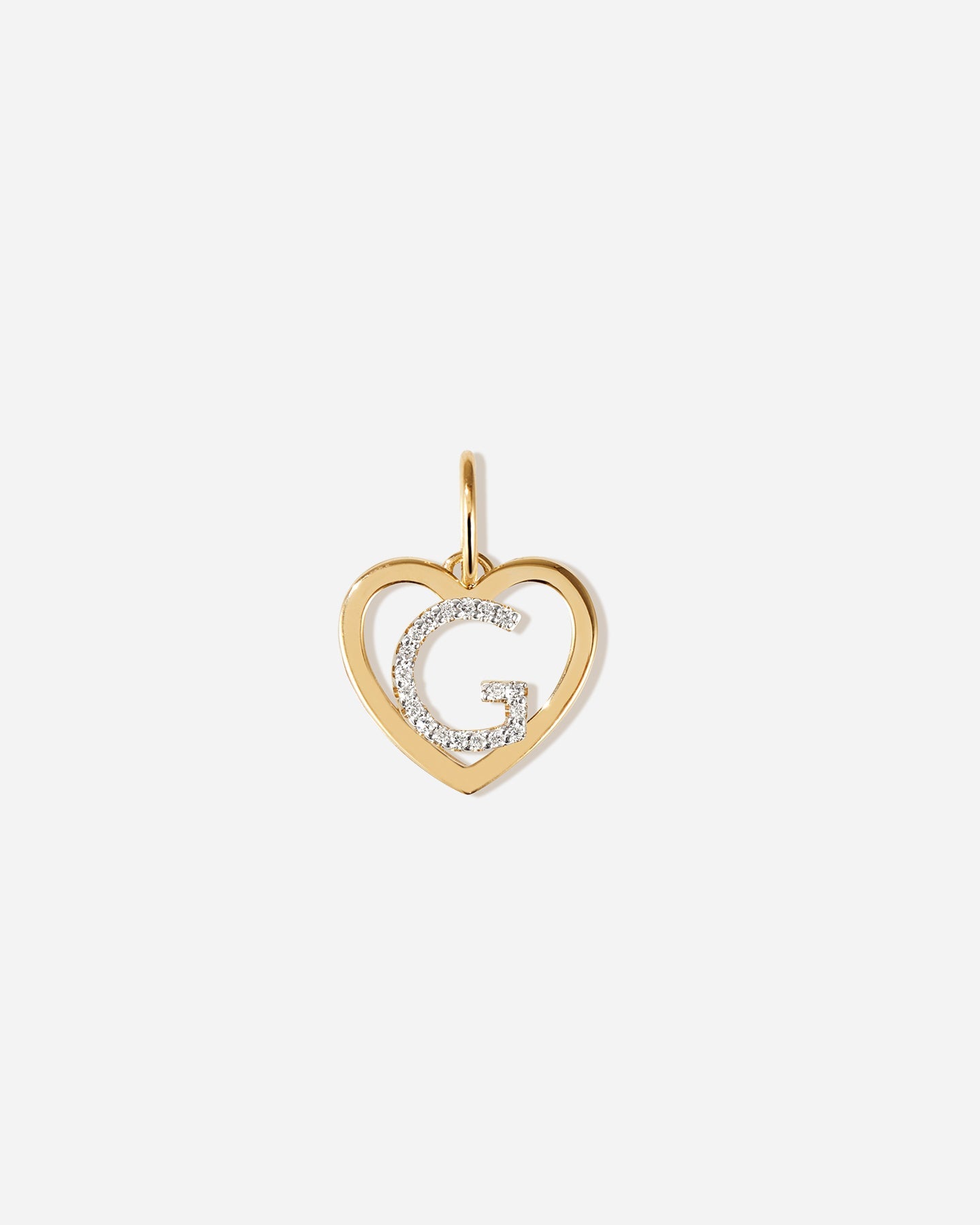 BRUNA The Label Charm G / 14k Massivgold / Laborgezüchtete Diamanten Amour Letter Charm