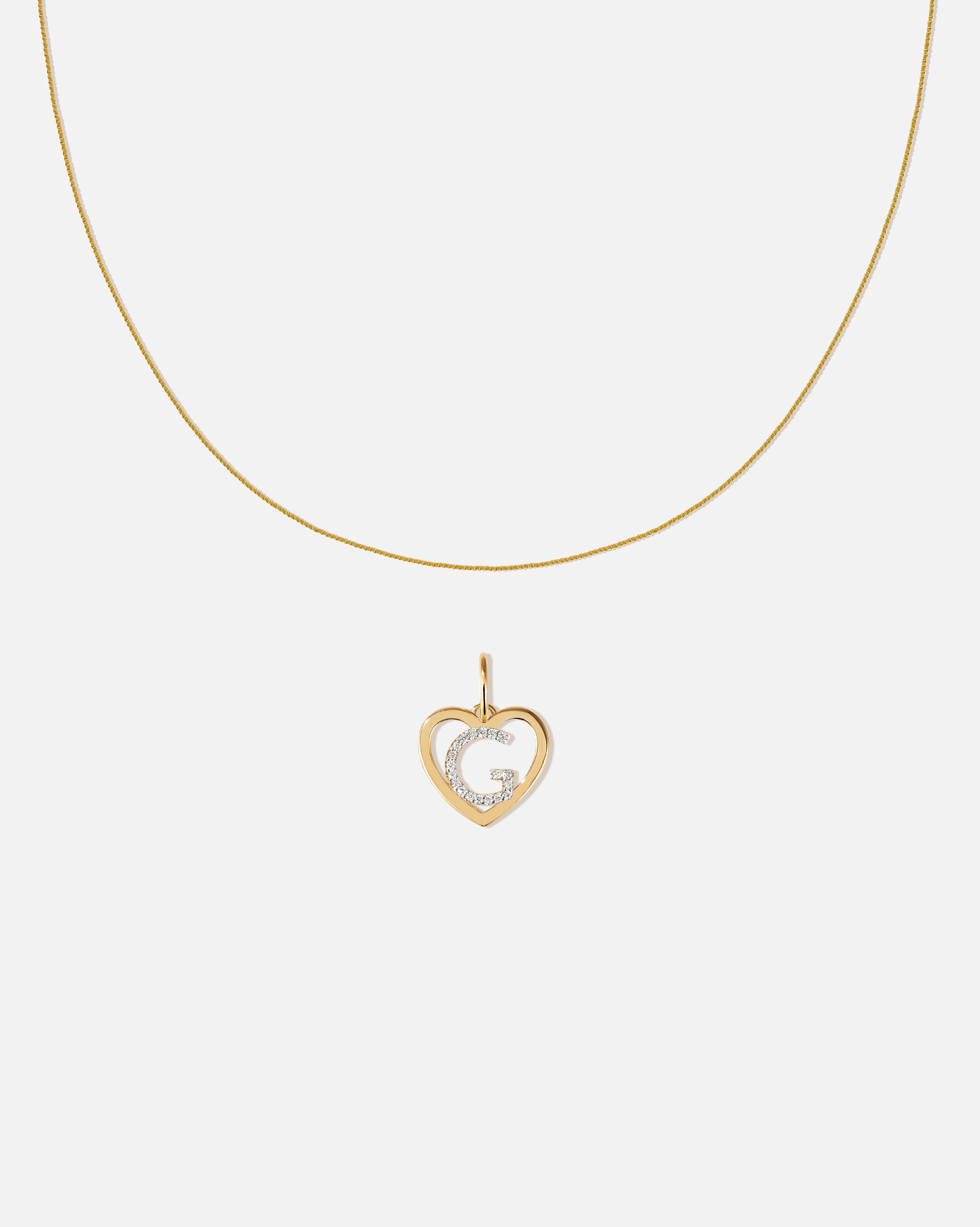 BRUNA The Label Sets G / 14k Massivgold / Laborgezüchtete Diamanten Amour Letter Pendant Set