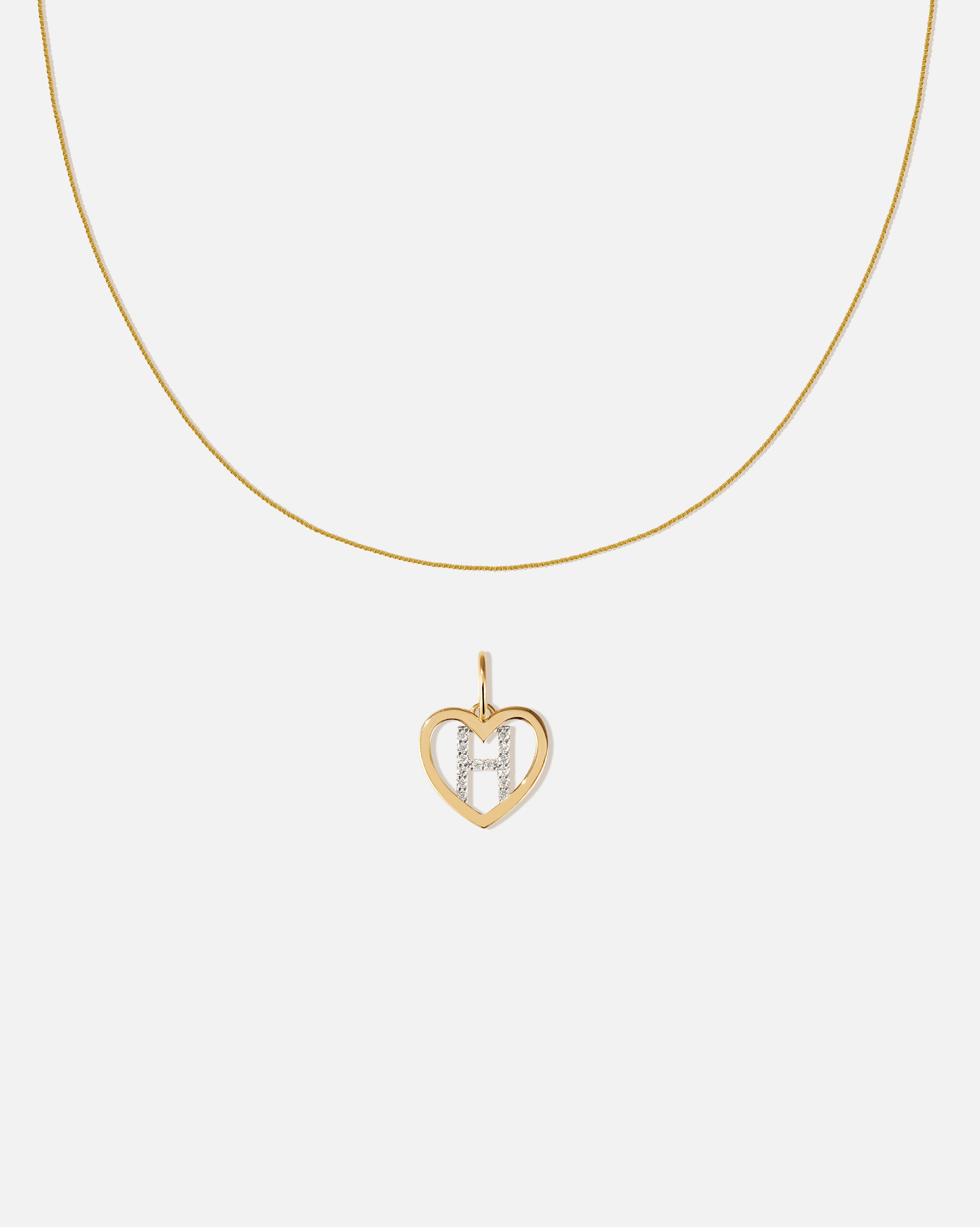 BRUNA The Label Sets H / 14k Massivgold / Laborgezüchtete Diamanten Amour Letter Pendant Set