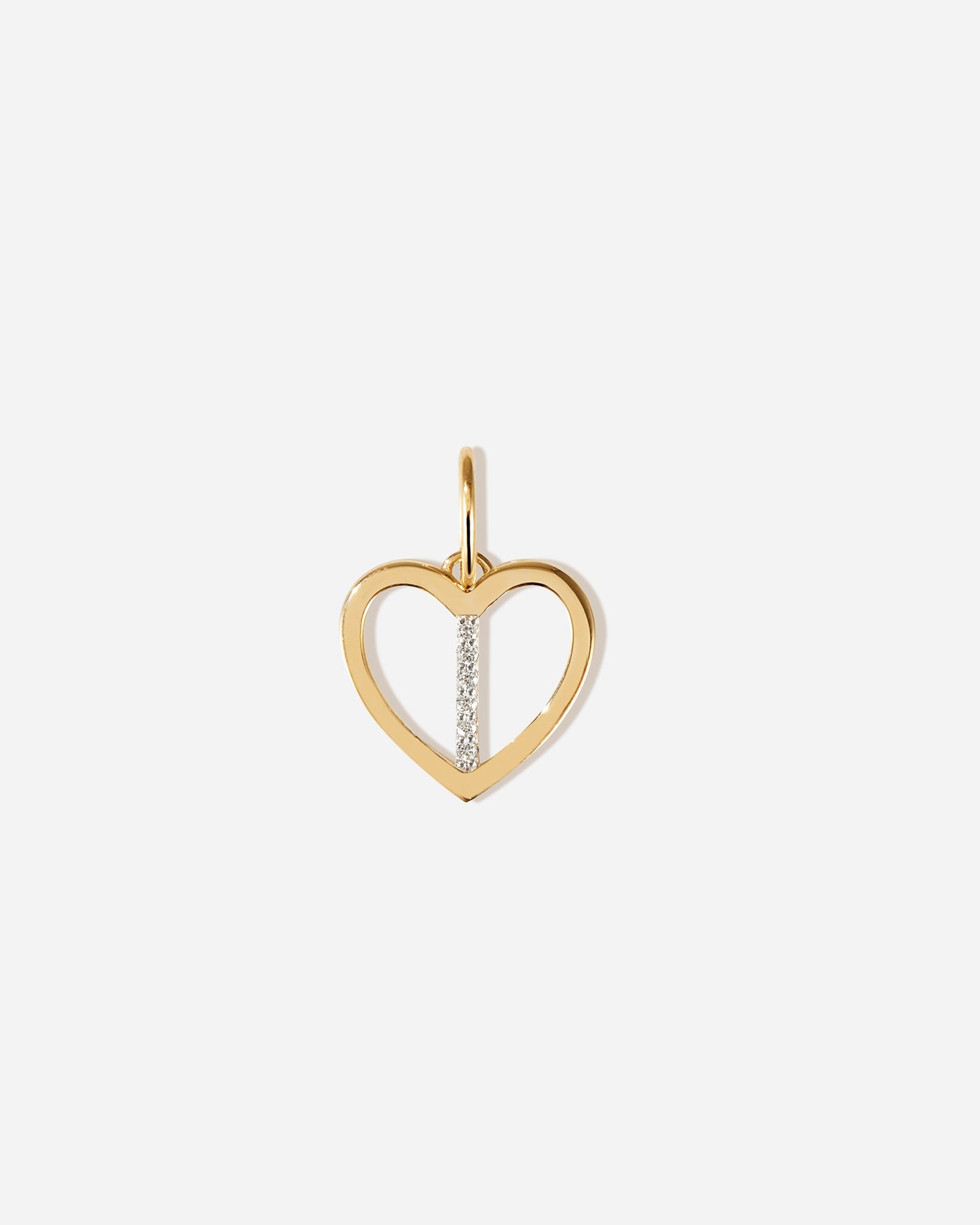 BRUNA The Label Charm I / 14k Massivgold / Laborgezüchtete Diamanten Amour Letter Charm