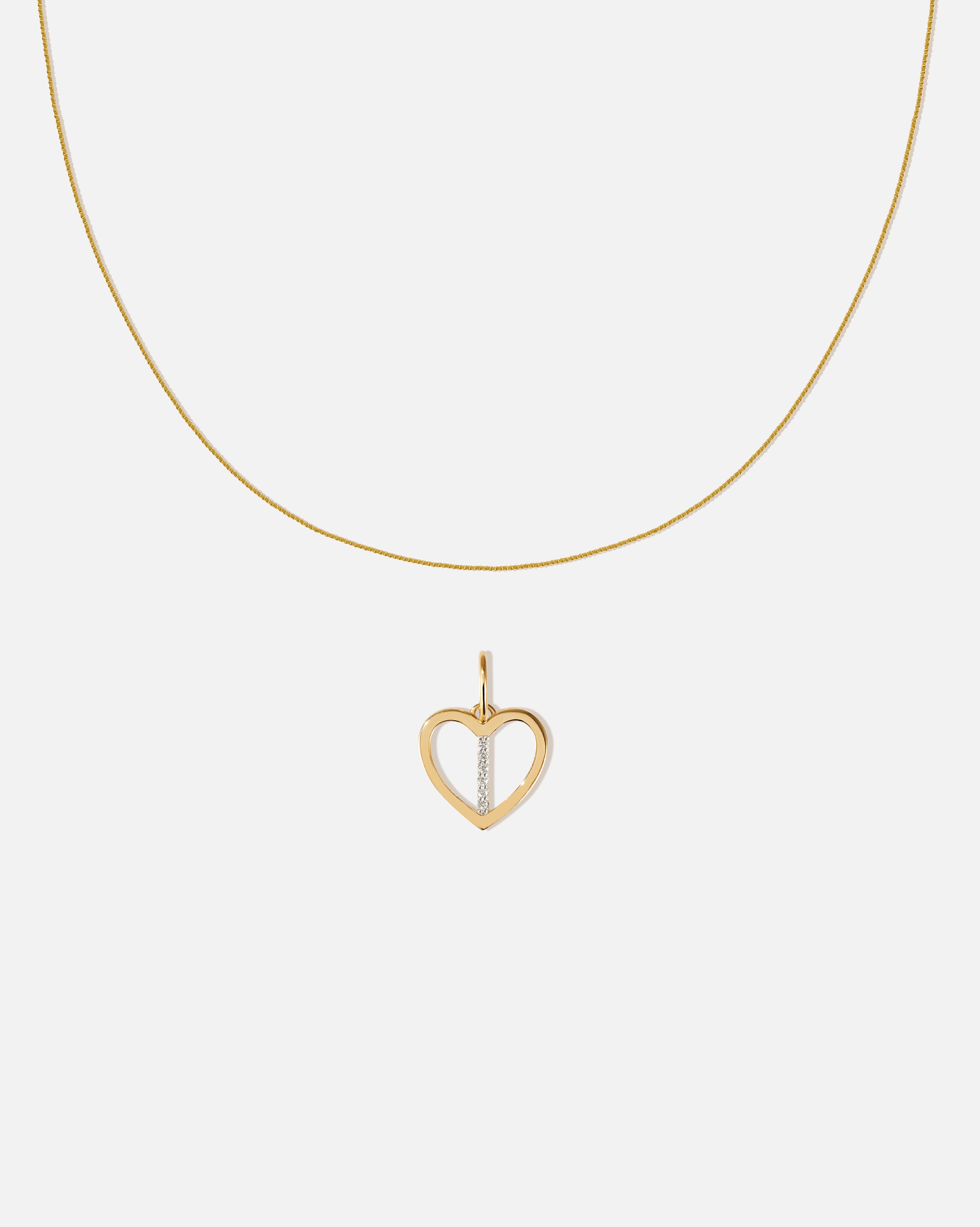 BRUNA The Label Sets I / 14k Massivgold / Laborgezüchtete Diamanten Amour Letter Pendant Set