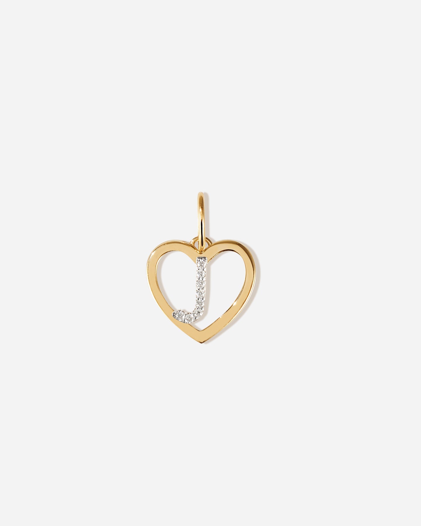 BRUNA The Label Charm J / 14k Massivgold / Laborgezüchtete Diamanten Amour Letter Charm