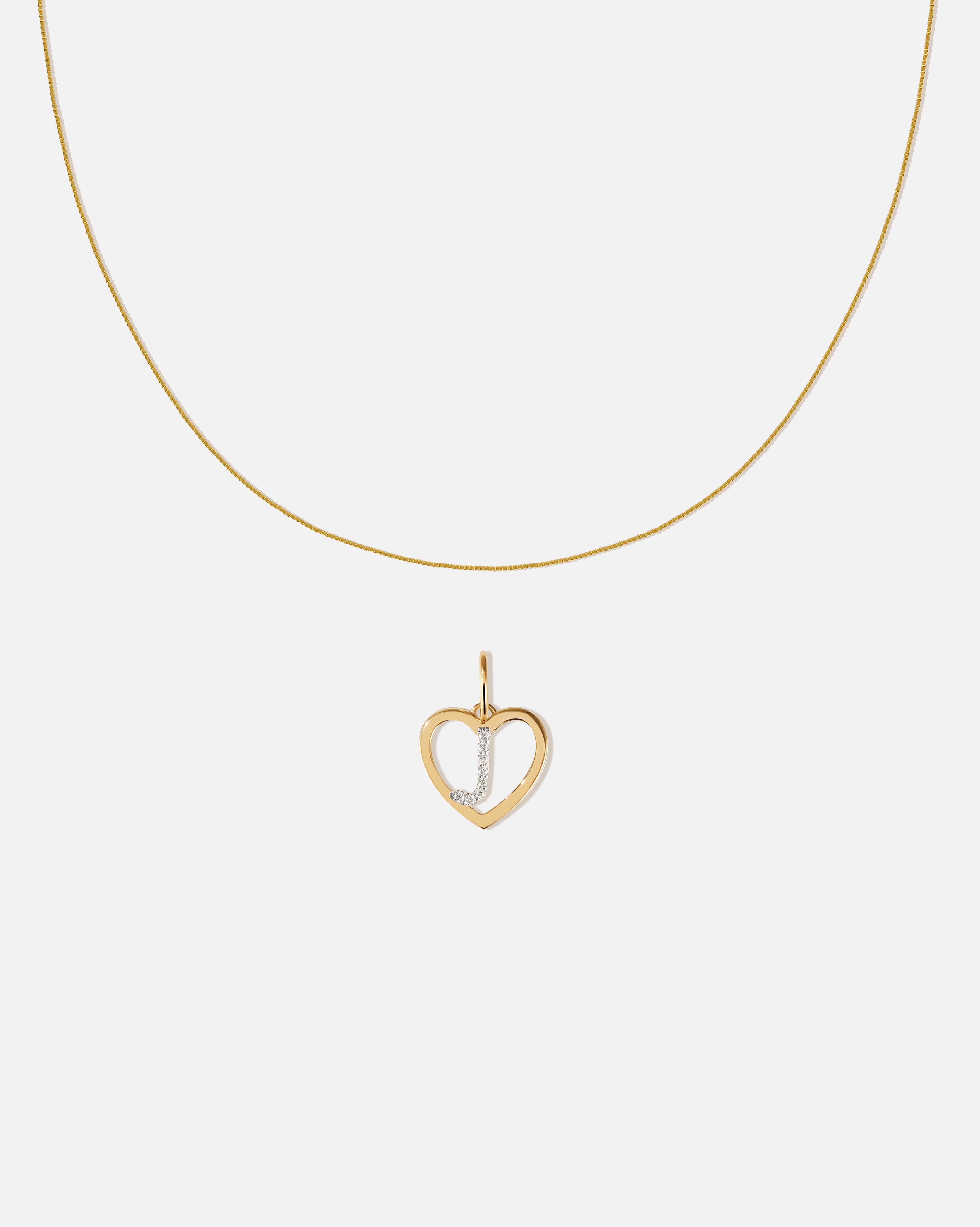 BRUNA The Label Sets J / 14k Massivgold / Laborgezüchtete Diamanten Amour Letter Pendant Set