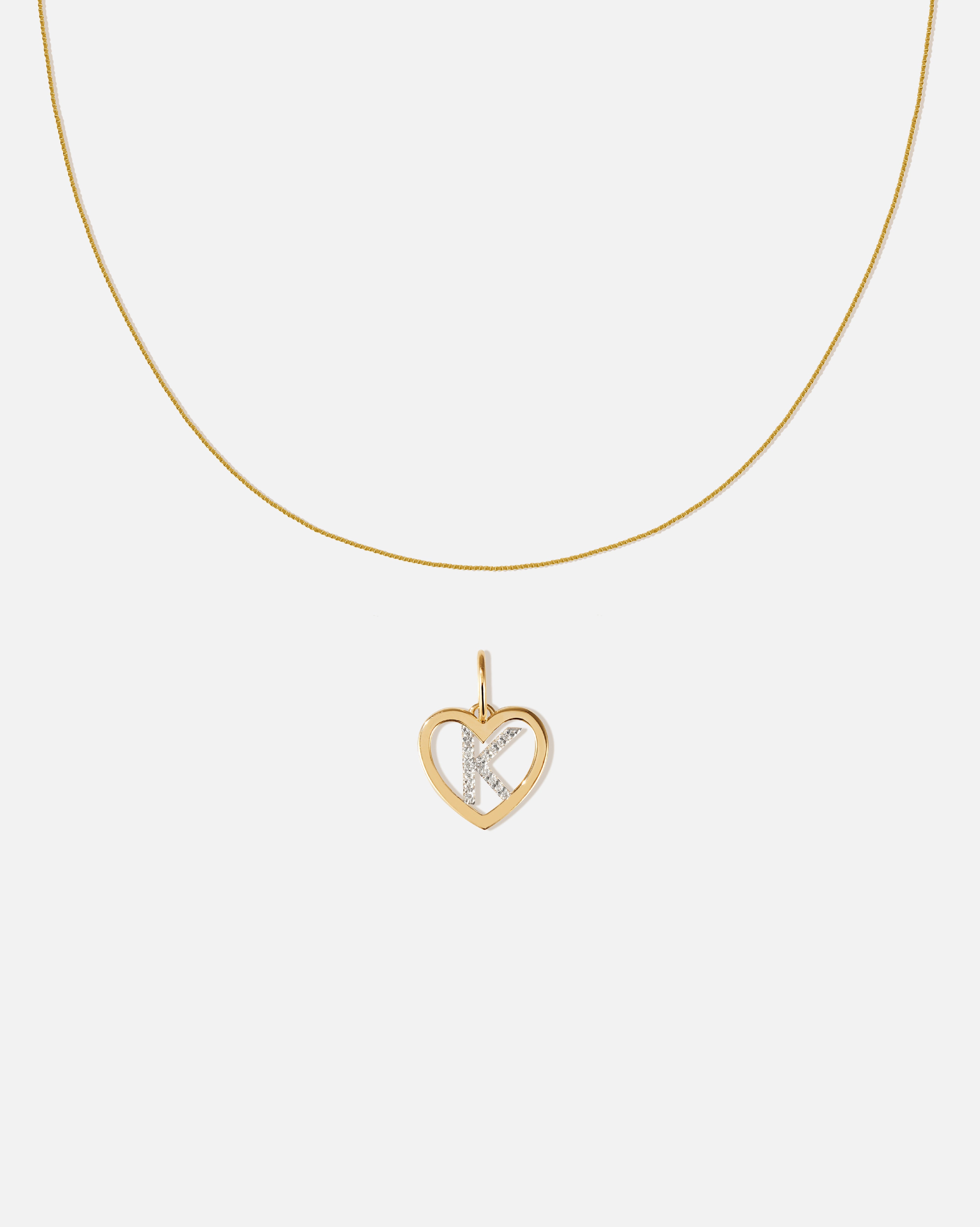 BRUNA The Label Sets K / 14k Massivgold / Laborgezüchtete Diamanten Amour Letter Pendant Set