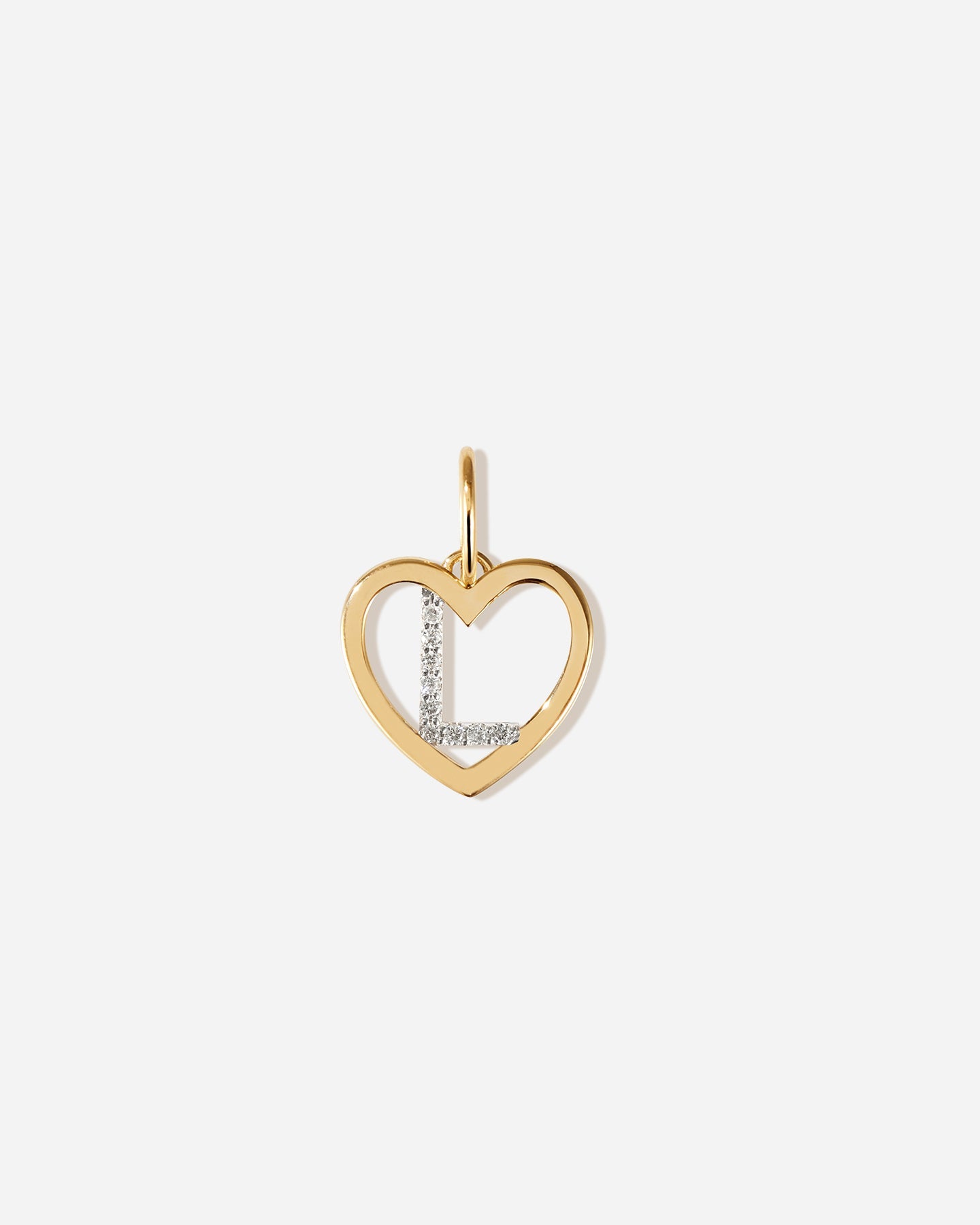 BRUNA The Label Charm L / 14k Massivgold / Laborgezüchtete Diamanten Amour Letter Charm