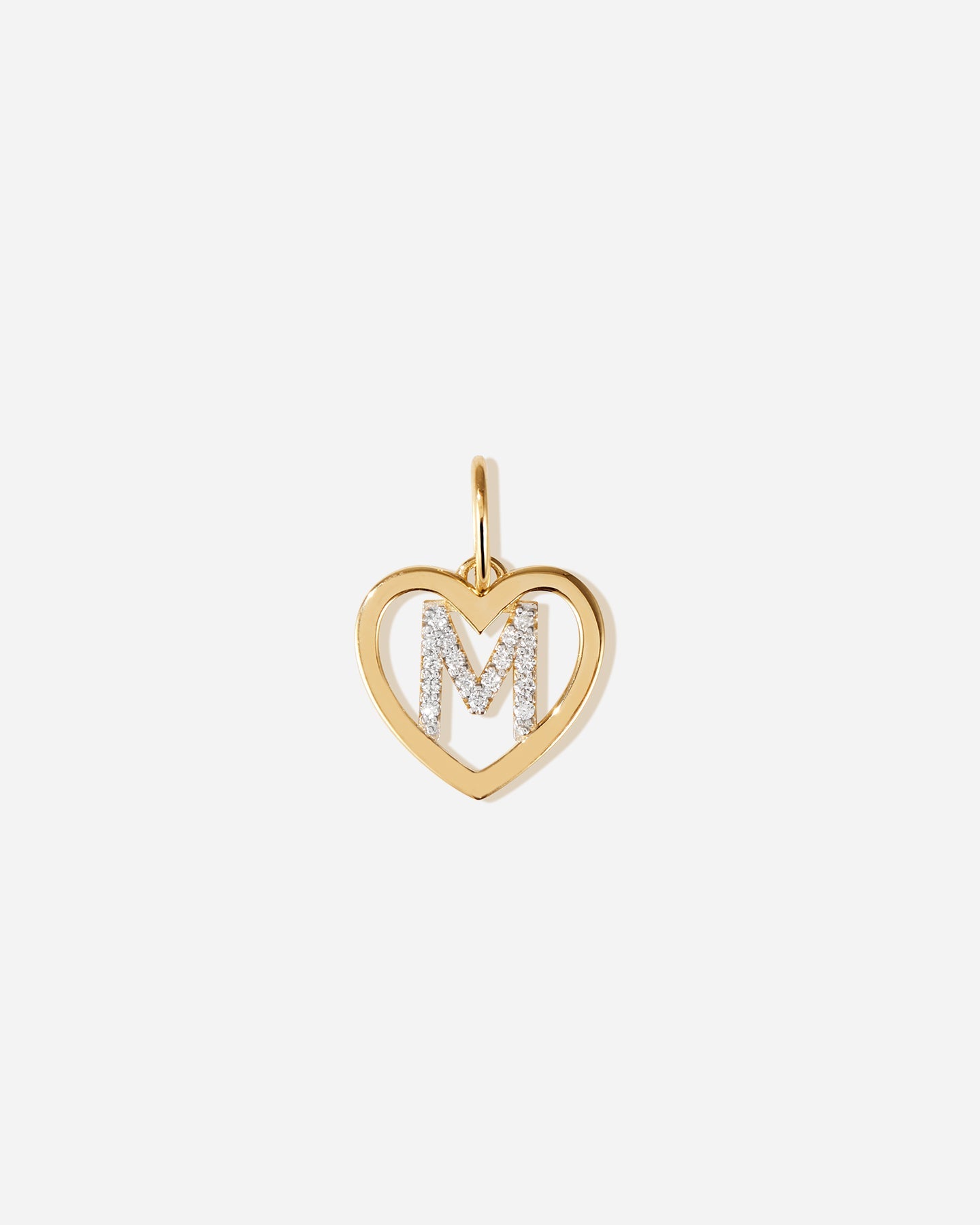 BRUNA The Label Charm M / 14k Massivgold / Laborgezüchtete Diamanten Amour Letter Charm