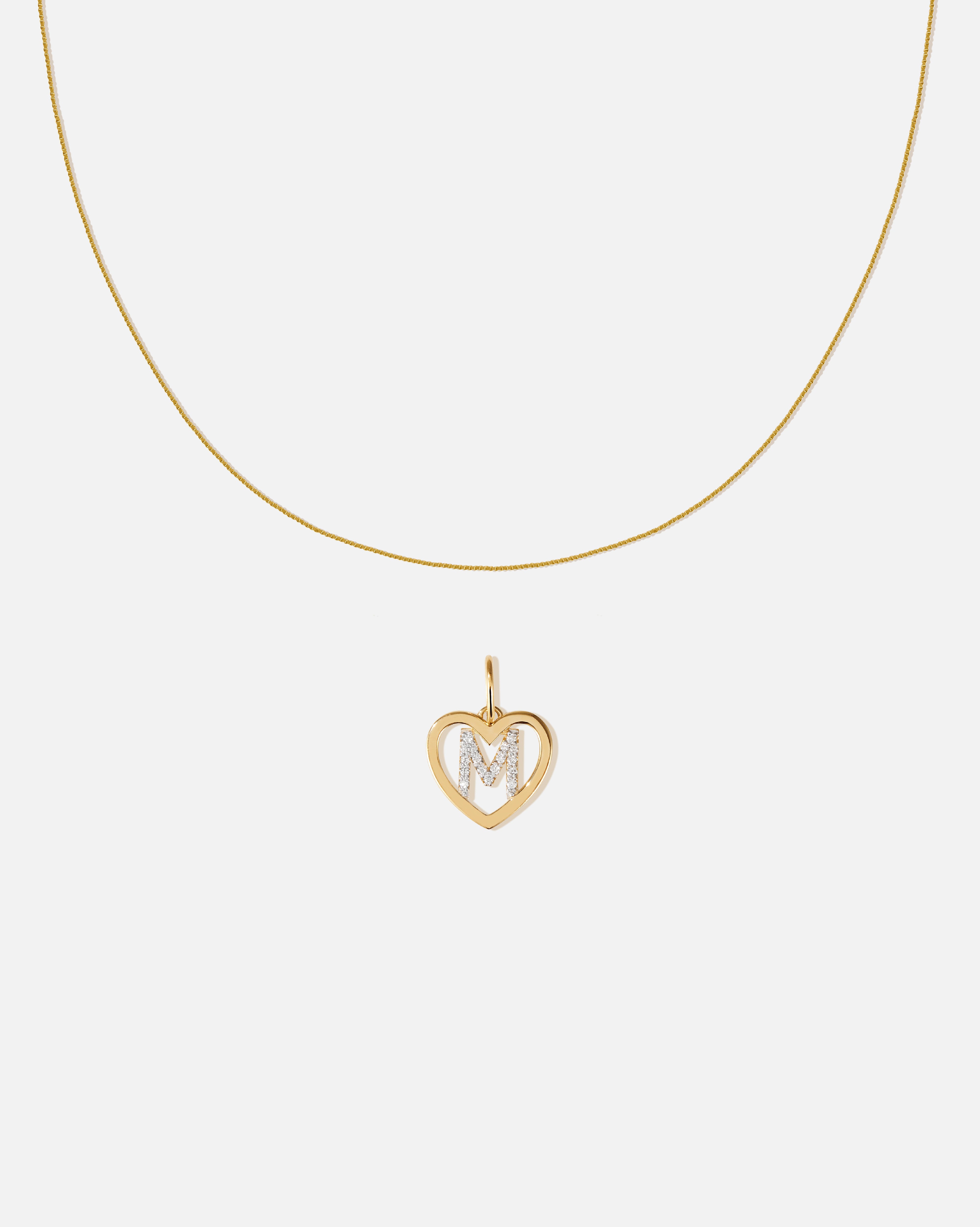 BRUNA The Label Sets M / 14k Massivgold / Laborgezüchtete Diamanten Amour Letter Pendant Set