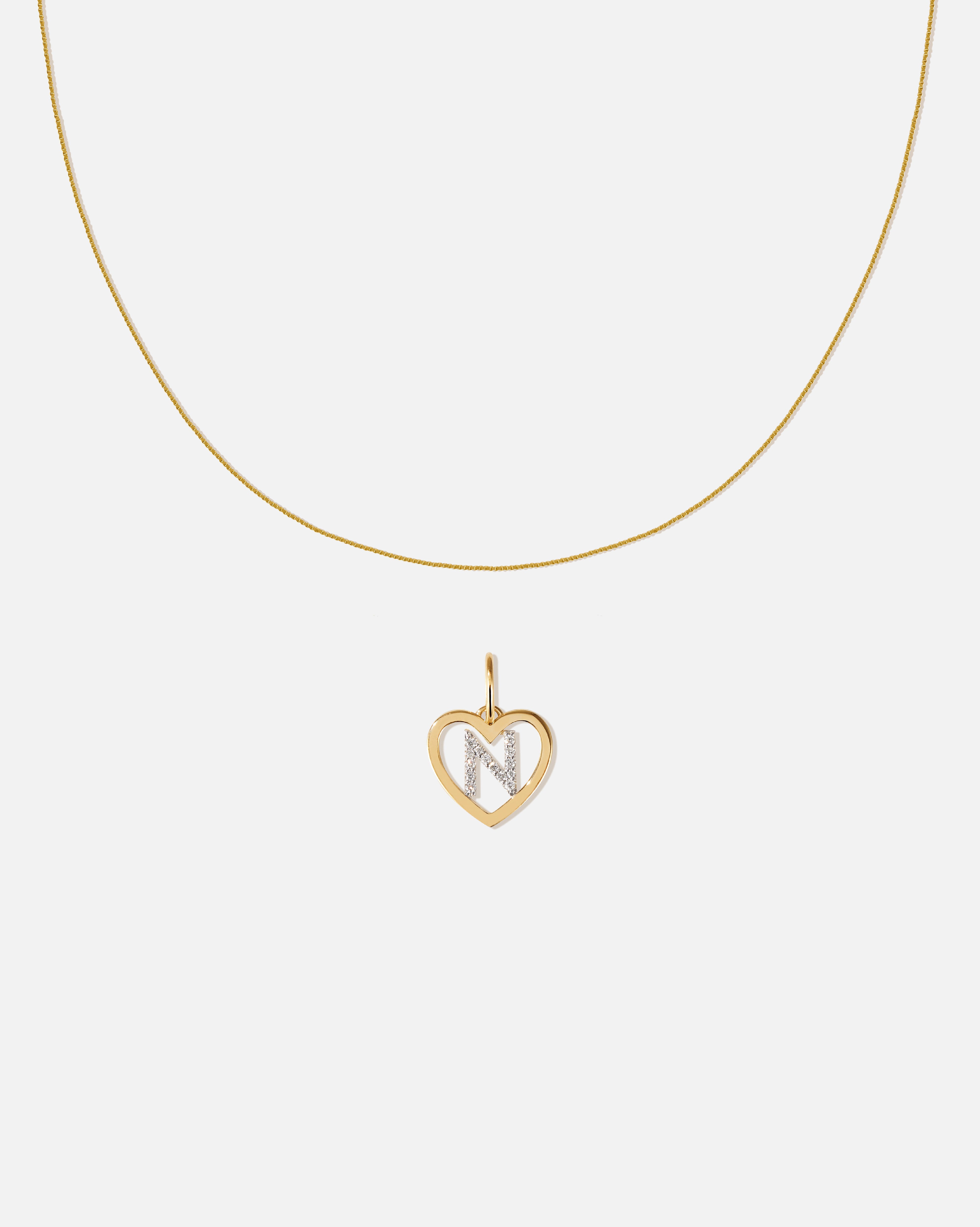 BRUNA The Label Sets N / 14k Massivgold / Laborgezüchtete Diamanten Amour Letter Pendant Set