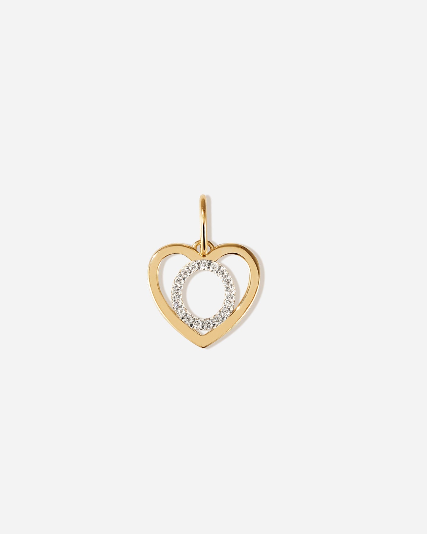 BRUNA The Label Charm O / 14k Massivgold / Laborgezüchtete Diamanten Amour Letter Charm