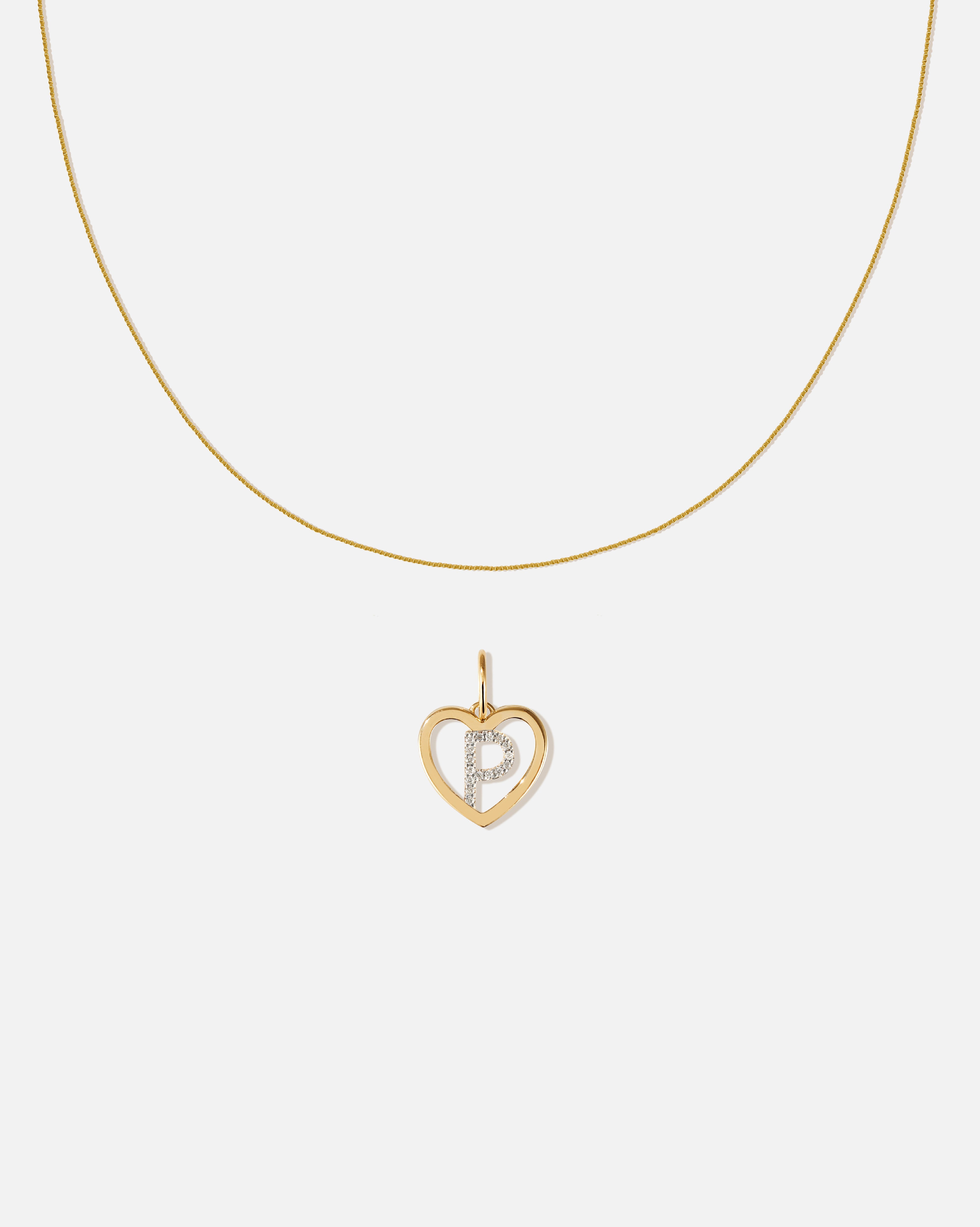 BRUNA The Label Sets P / 14k Massivgold / Laborgezüchtete Diamanten Amour Letter Pendant Set